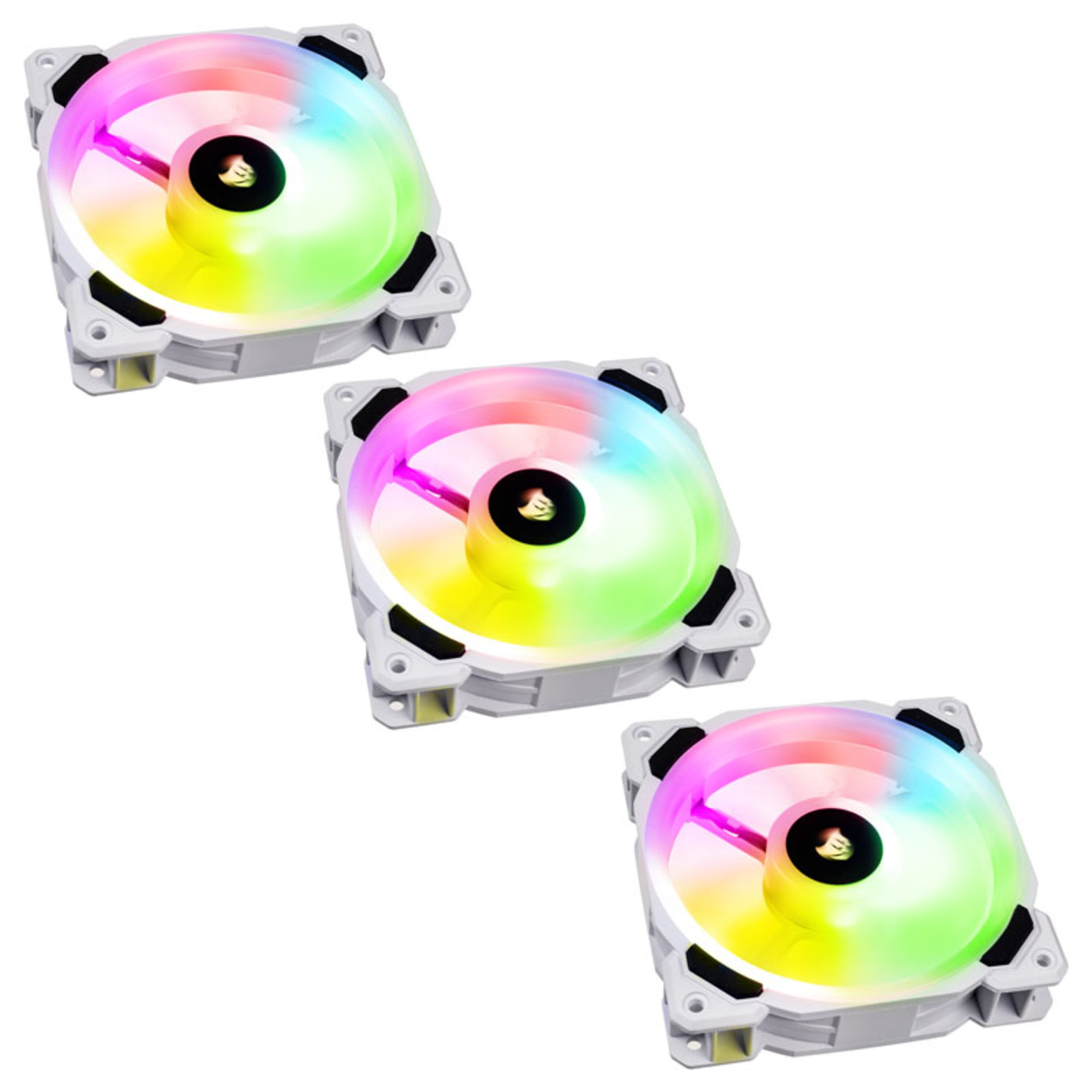 Corsair LL120 120mm RGB LED PWM Fan White Pack of 3 Incl. Lighting Node PRO
