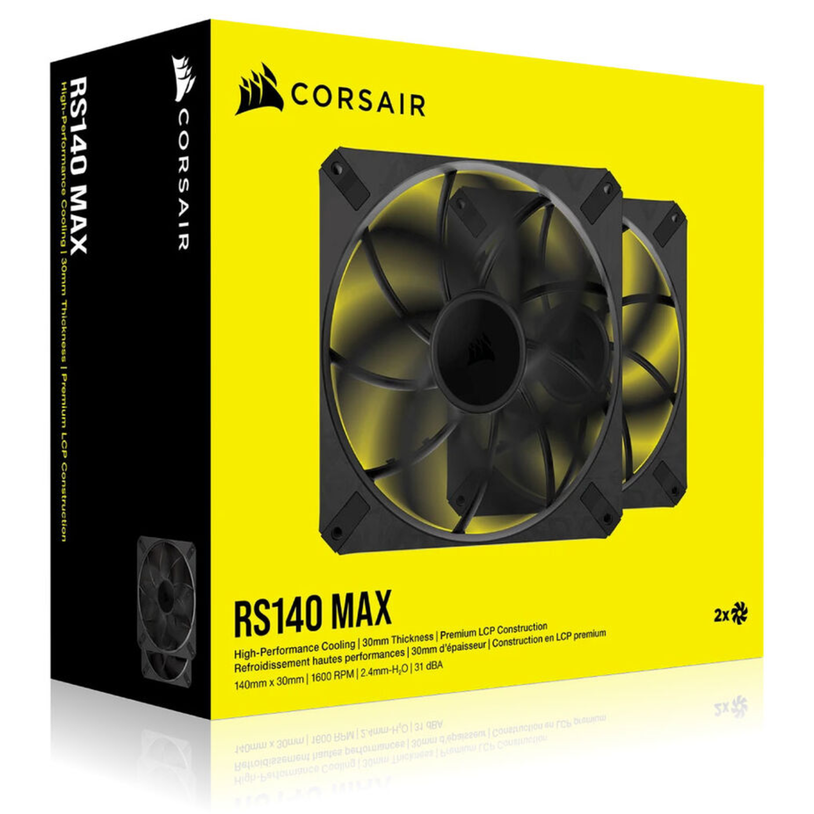 Corsair RS140 MAX Black 2-pack 140mm Housing Fan
