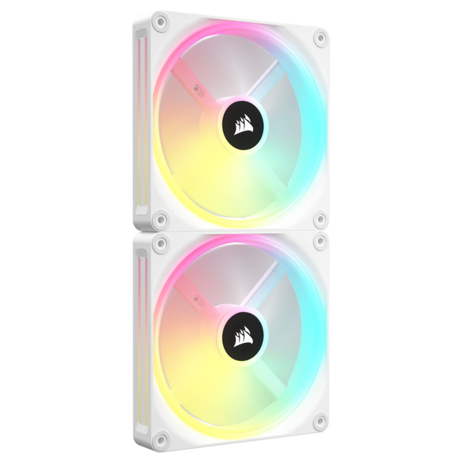 Corsair Fan 140x140x25 QX140 RGB LED Fan White Duo