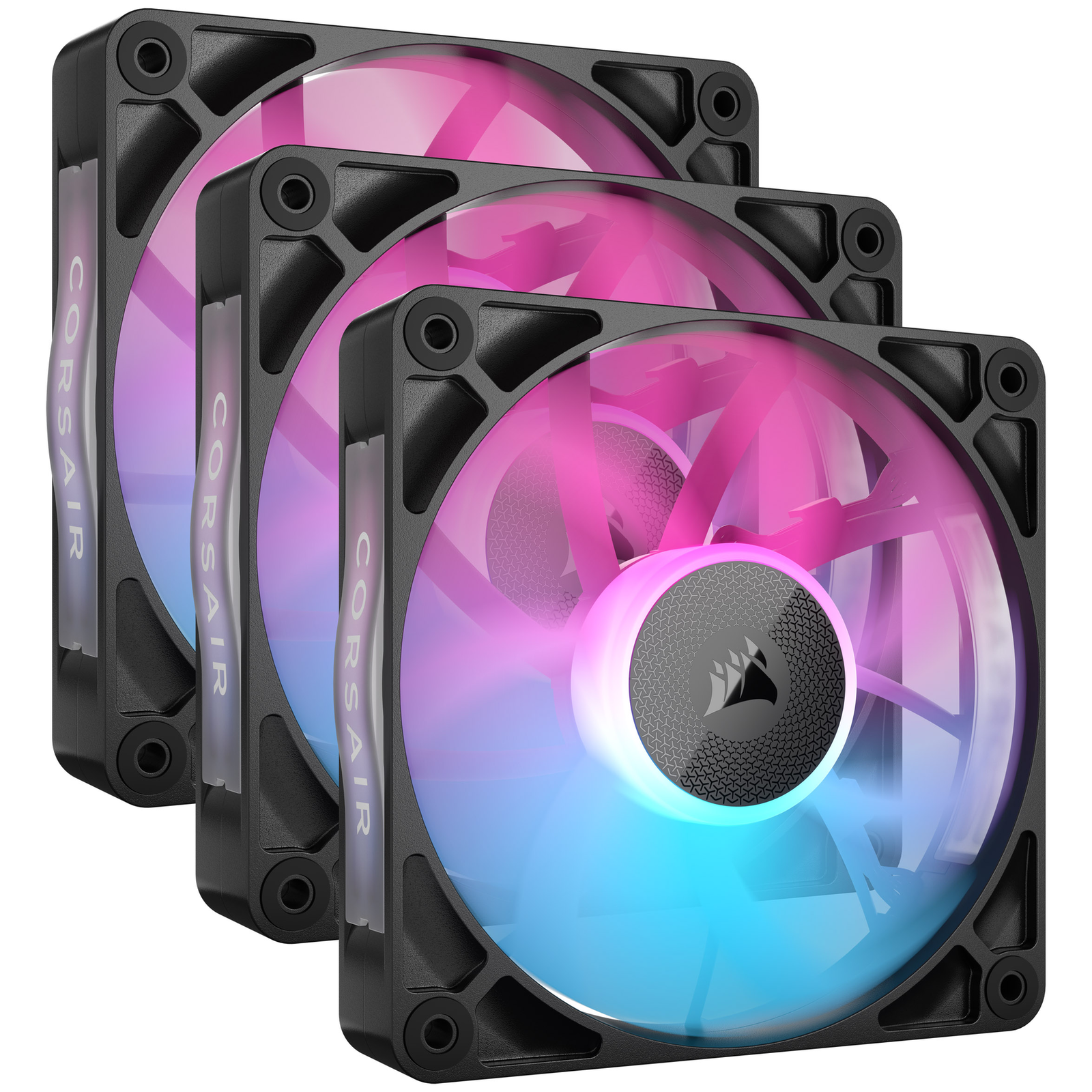 Corsair ICUE LINK RX120 RGB Black 3-pack 120mm Housing Fans