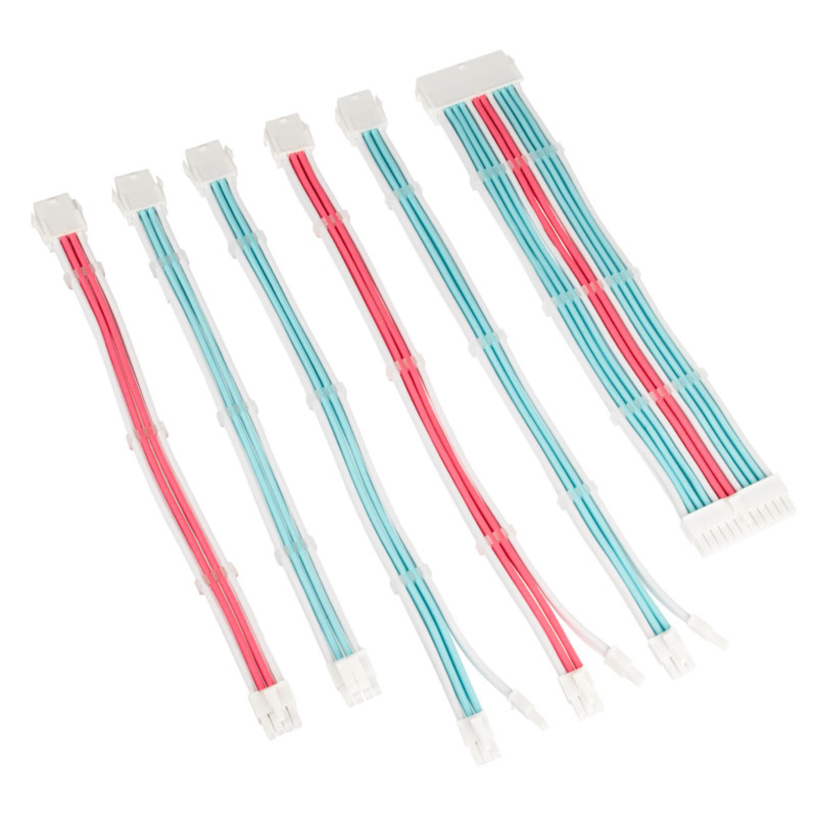 Kolink Core Adept Braided Cable Extension Kit Brilliant White/neon Blue/Pure Pink