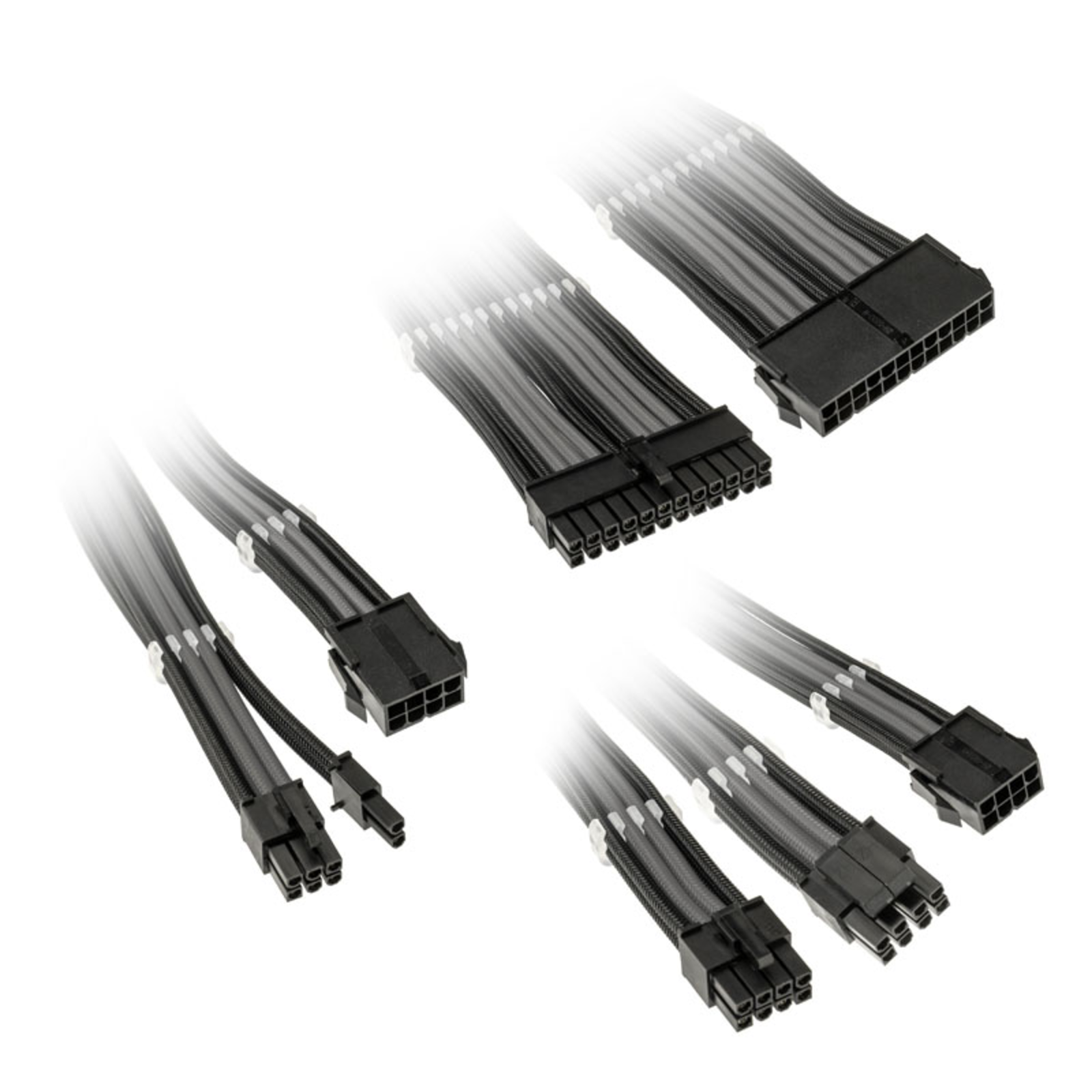 Kolink Core Adept Braided Cable Extension Kit Black/Grey