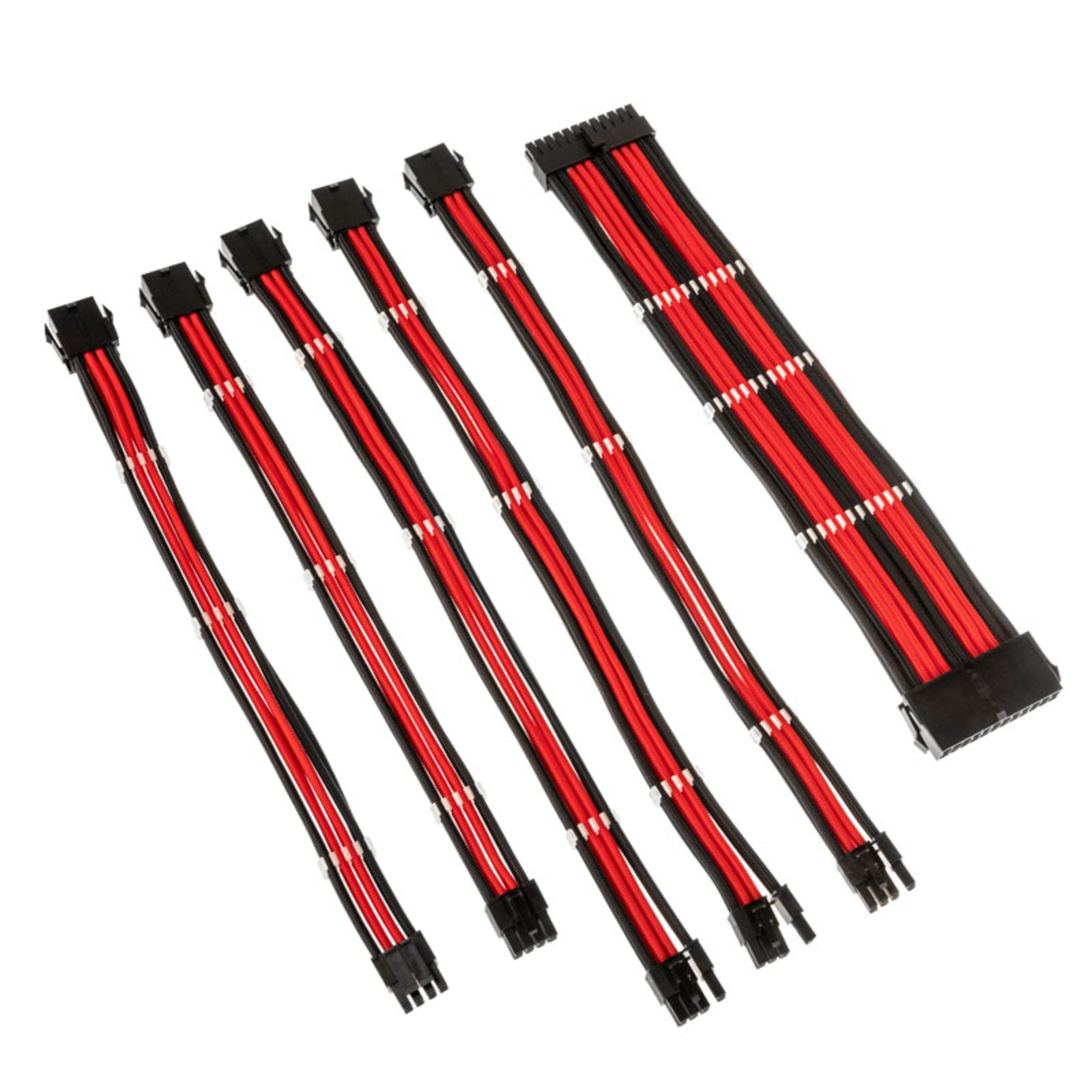 Kolink Core Adept Braided Cable Extension Kit Black/Red