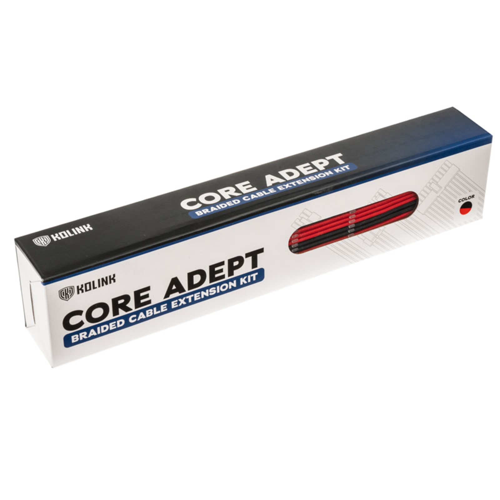 Kolink Core Adept Braided Cable Extension Kit Black/Red