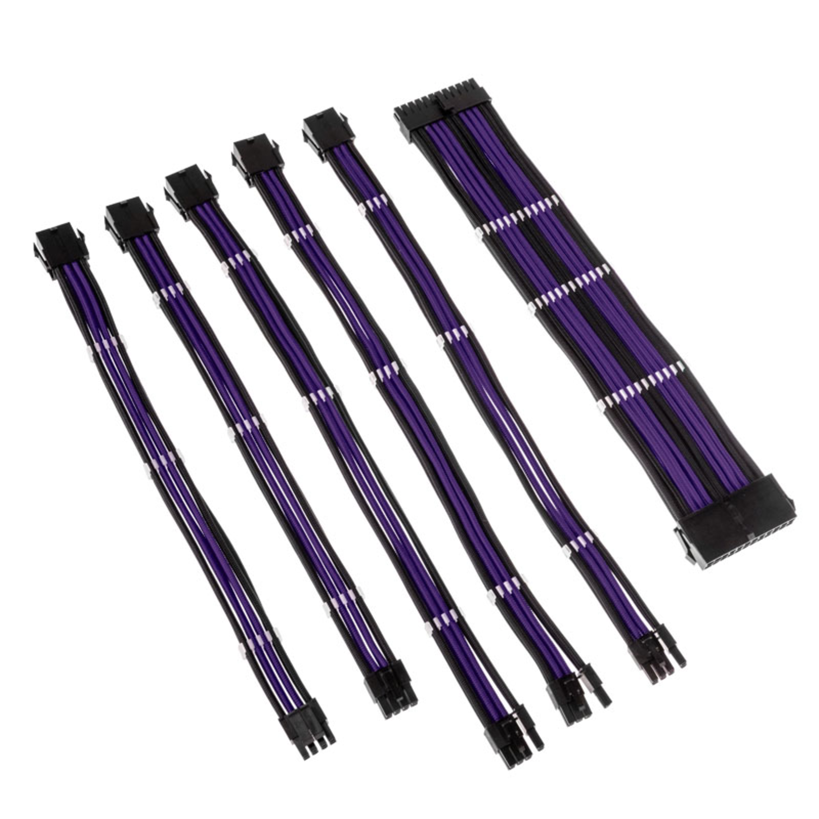 Kolink Core Adept Braided Cable Extension Kit Jet Black/Titanium Purple