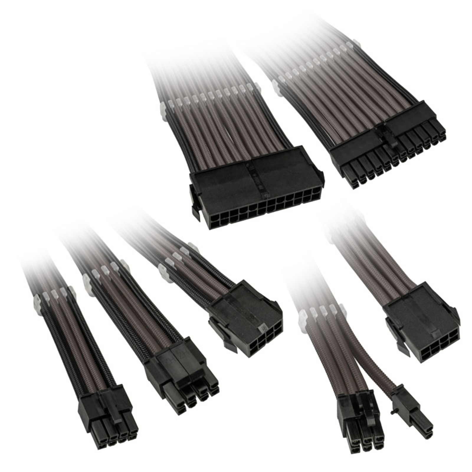 Kolink Core Adept Braided Cable Extension Kit Gunmetal