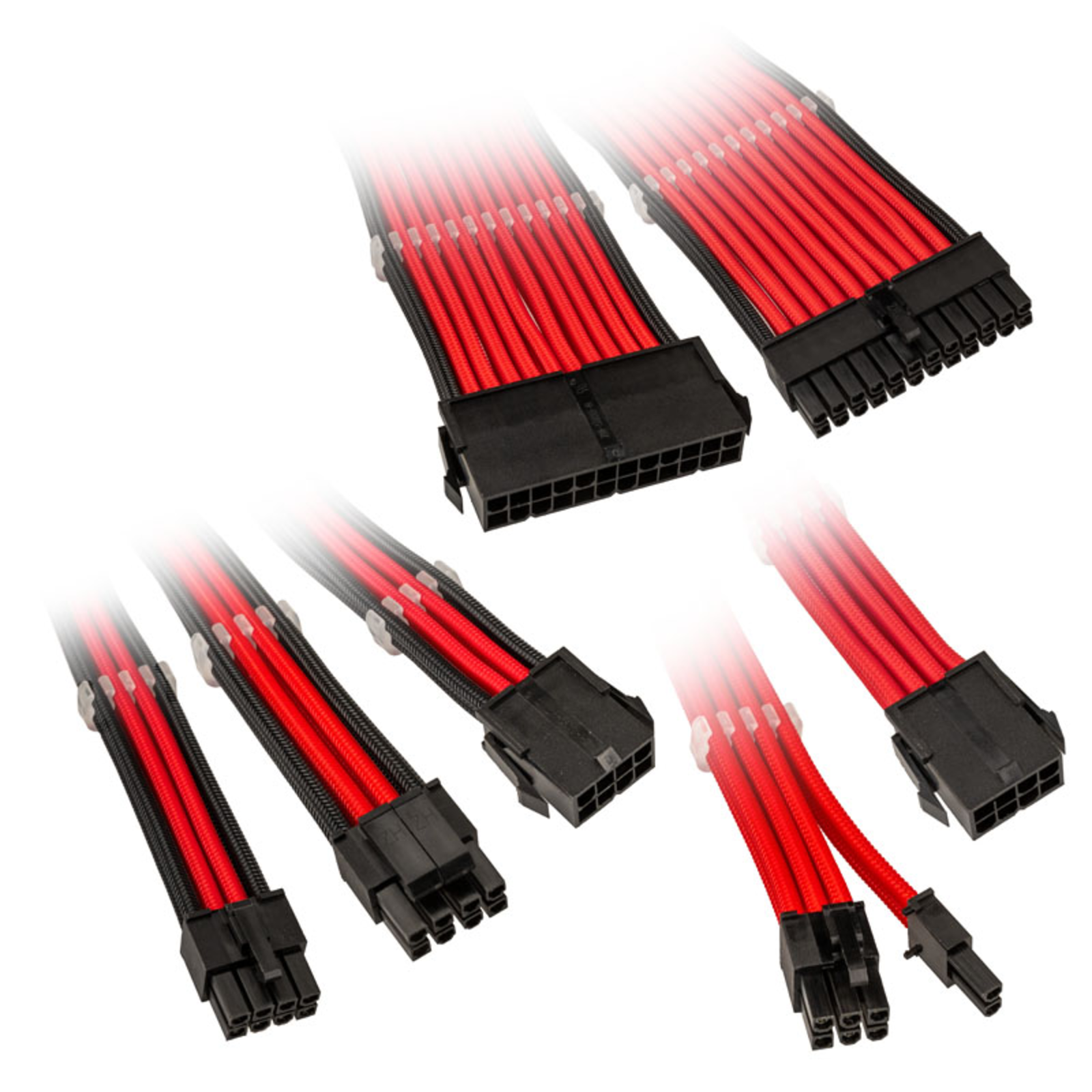 Kolink Core Adept Braided Cable Extension Kit Red