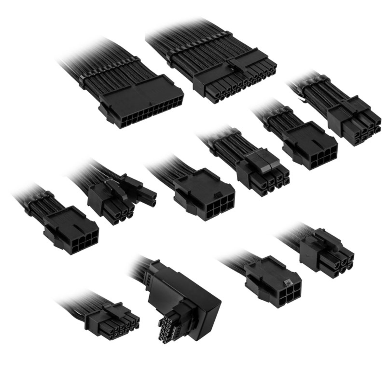 Kolink Core Pro Braided Cable Extension Kit 12V-2x6 Type 1 Jet Black