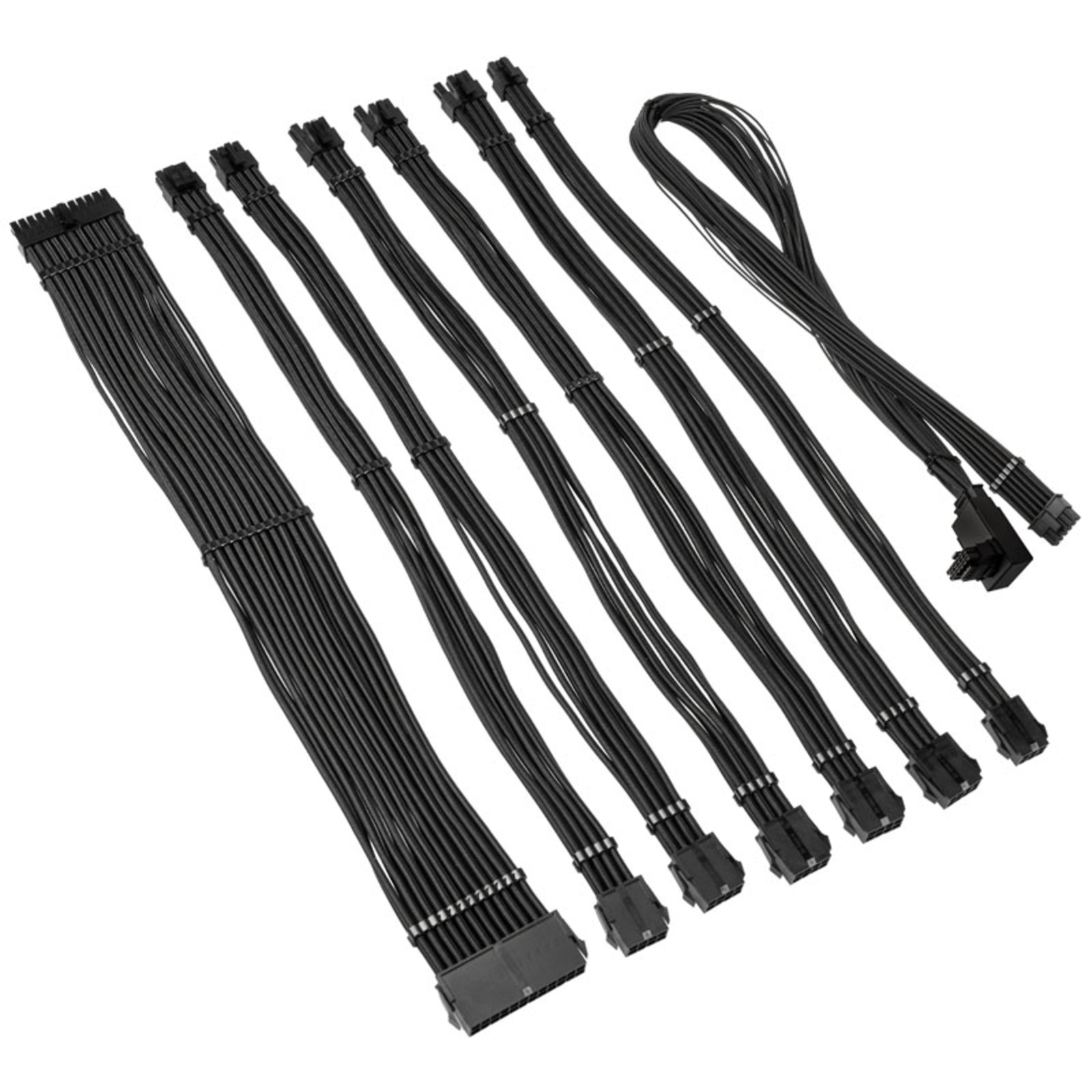 Kolink Core Pro Braided Cable Extension Kit 12V-2x6 Type 1 Jet Black