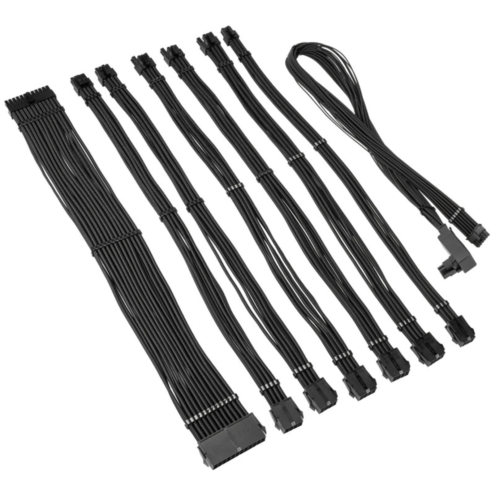 Kolink Core Pro Braided Cable Extension Kit 12V-2x6 Type 2 Jet Black