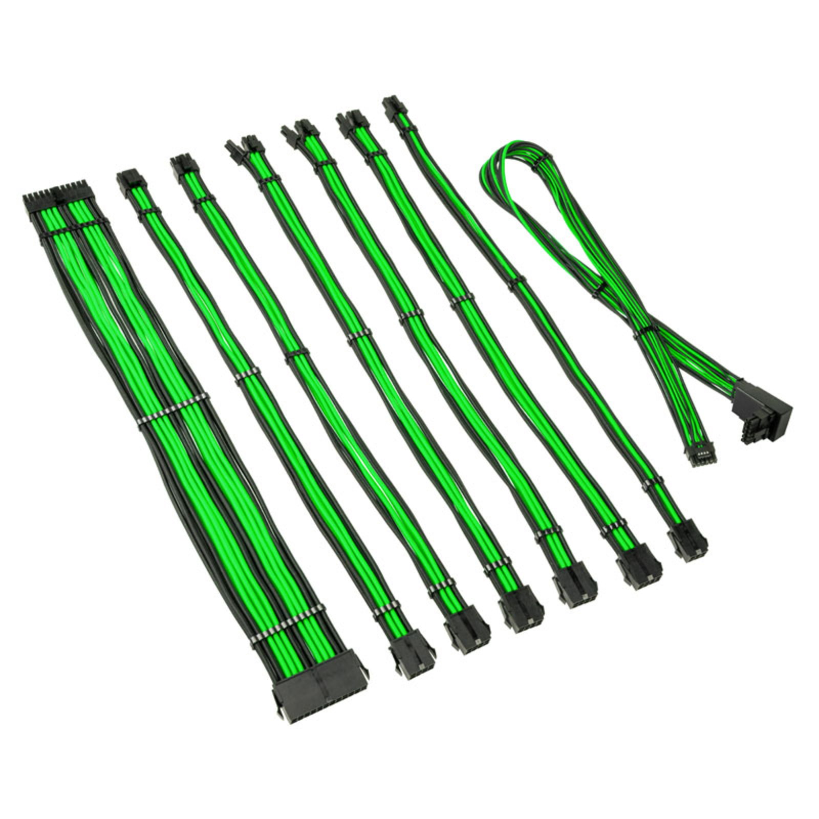 Kolink Core Pro Braided Cable Extension Kit 12V-2x6 Type 2 Venom Green
