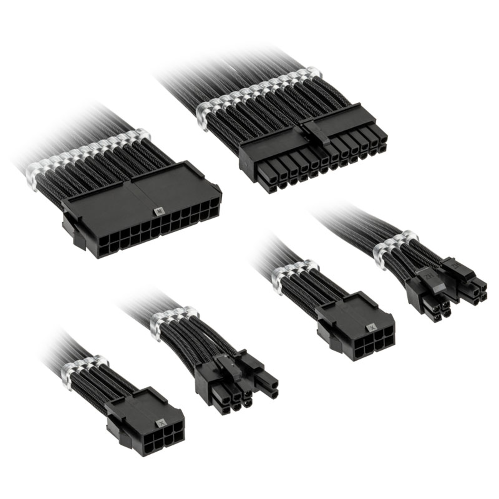 Kolink Core Standard Braided Cable Extension Kit Jet Black