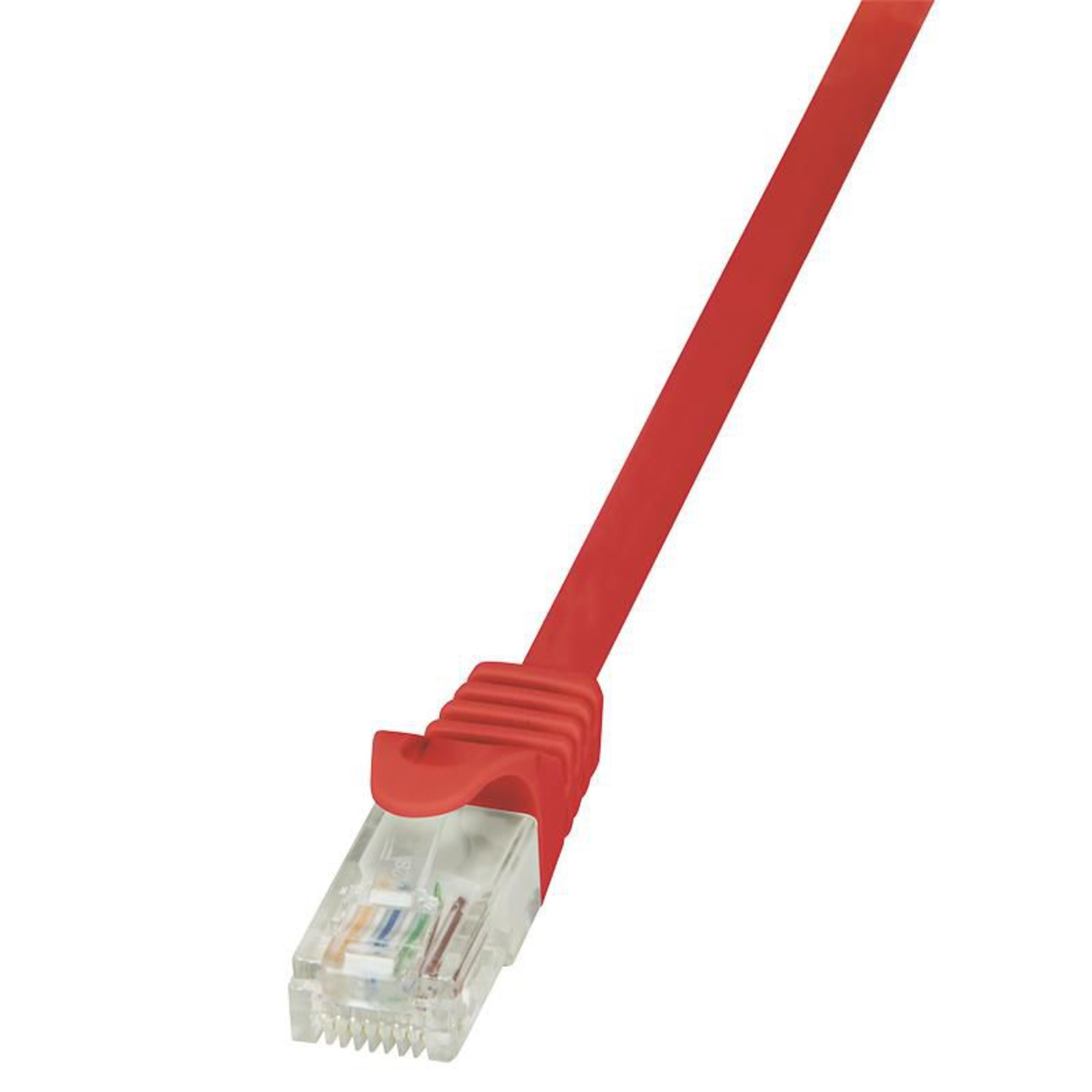 LogiLink CP1024U RJ45 Network Cable Patch CAT 5e U/UTP 0.50 M Red with Snap-in Predection 1 Pc.