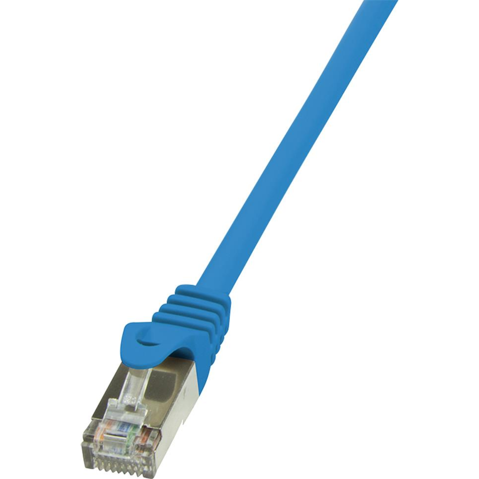 LogiLink CP1076S RJ45 Network Cable Patch CAT 5e F/UTP 5.00 M Blue with Snap-in Predection 1 Pc.
