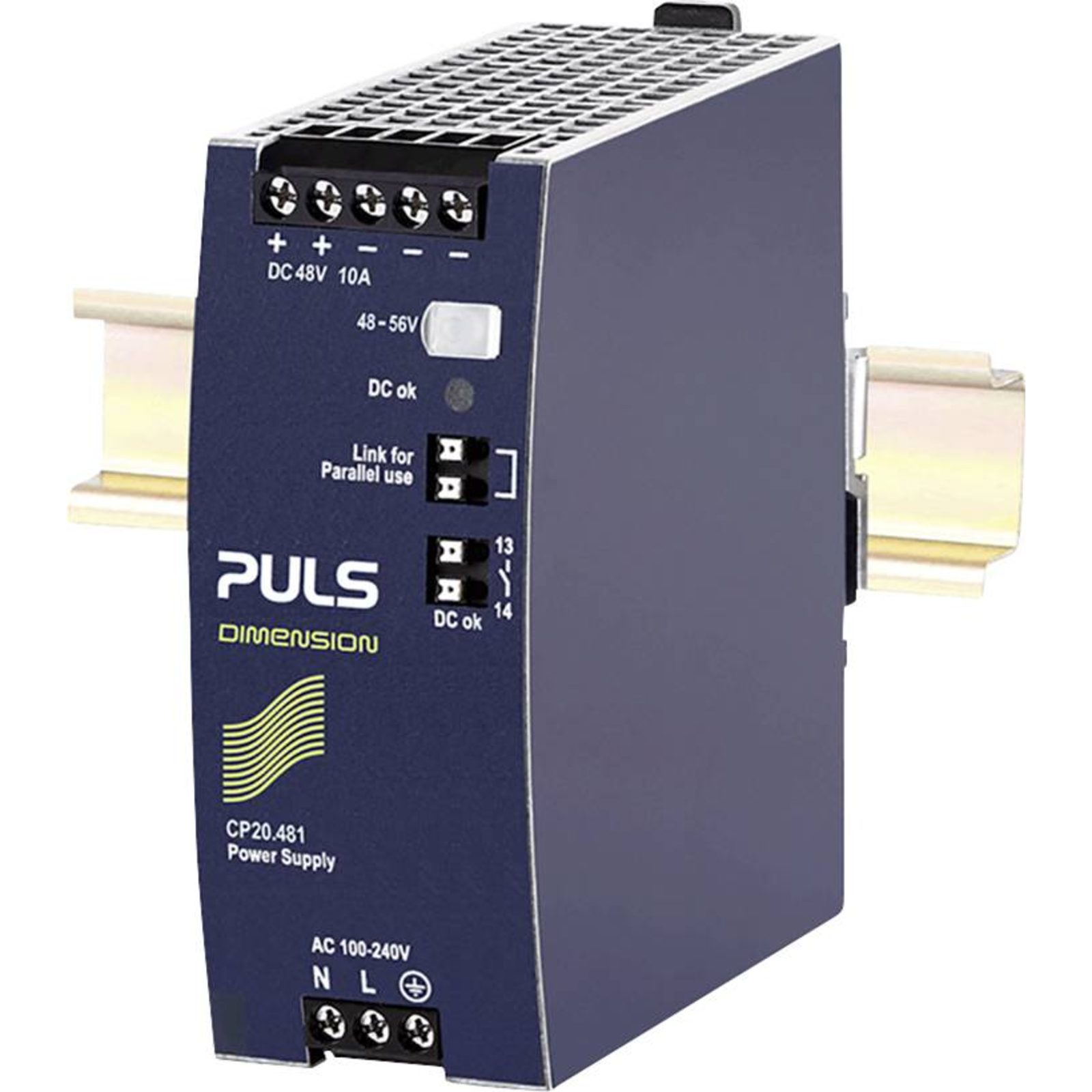 Puls DIN Rail Power Supply Unit (DIN Rail) 48 V 10 A 480 W Number of Outputs1 X Contents 1 Pc.