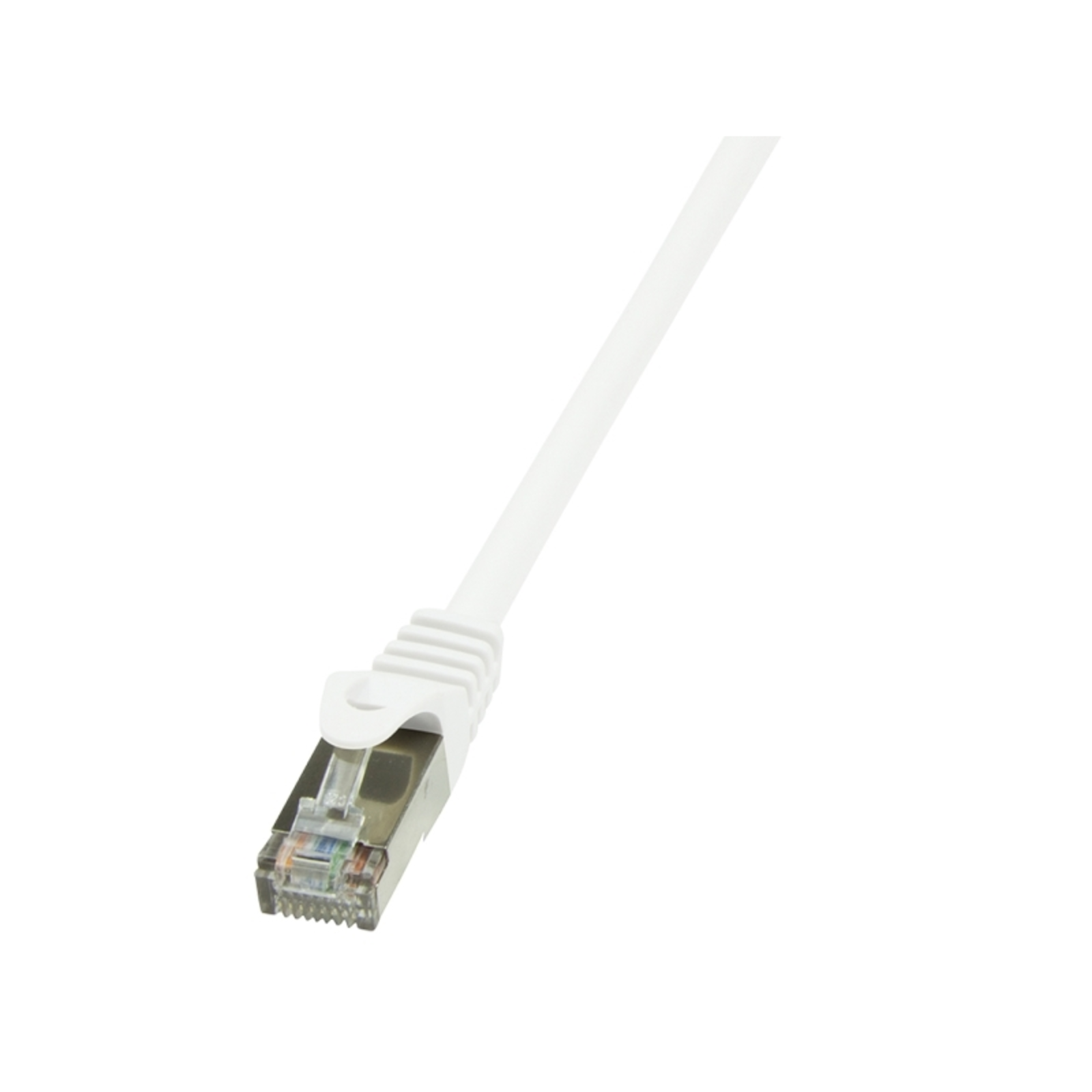 LogiLink CP2011S RJ45 Network Cable Patch CAT 6 F/UTP 0.25 M White with Snap-in Predection 1 Pc.
