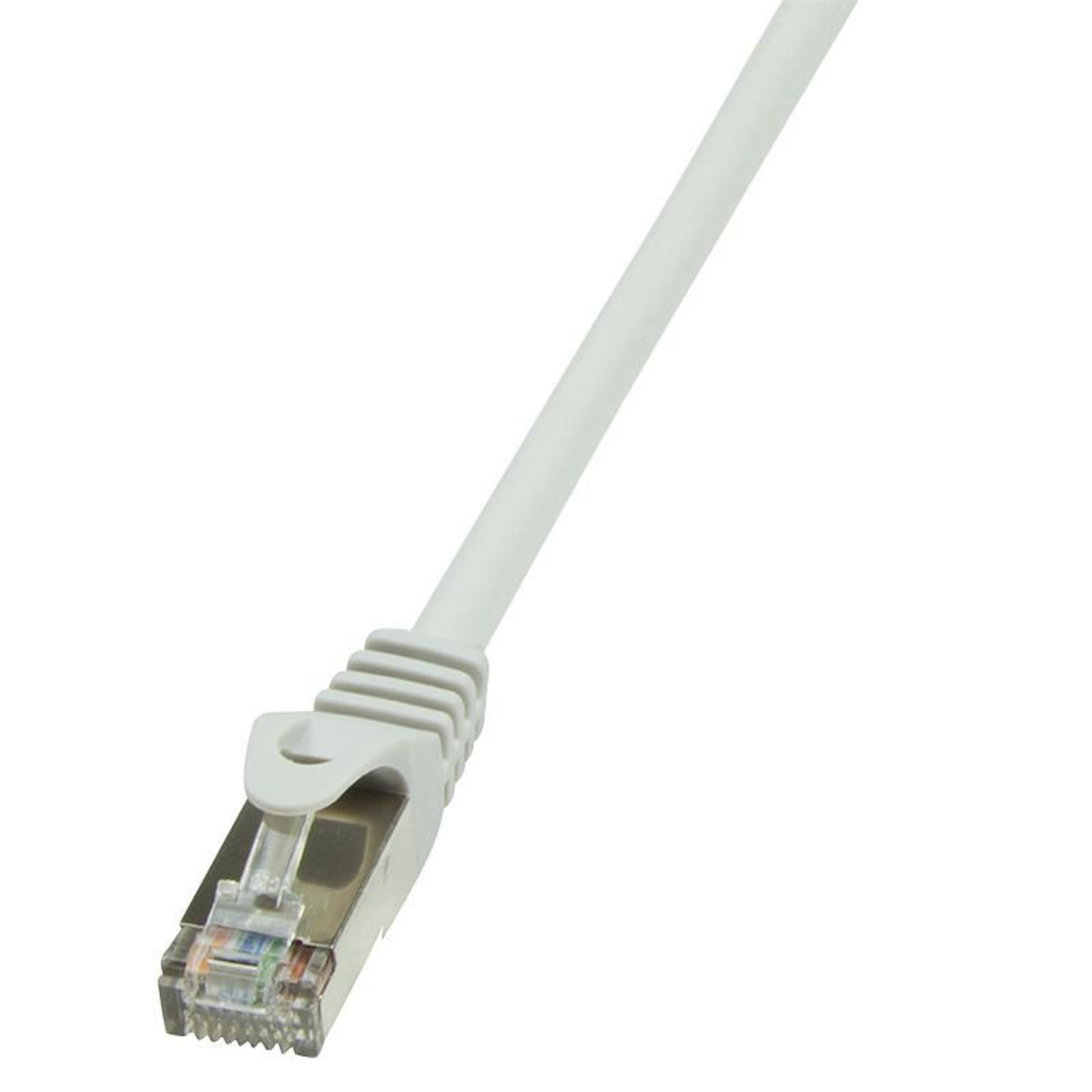 LogiLink CP2012S RJ45 Network Cable Patch CAT 6 F/UTP 0.25 M Grey with Snap-in Predection 1 Pc.