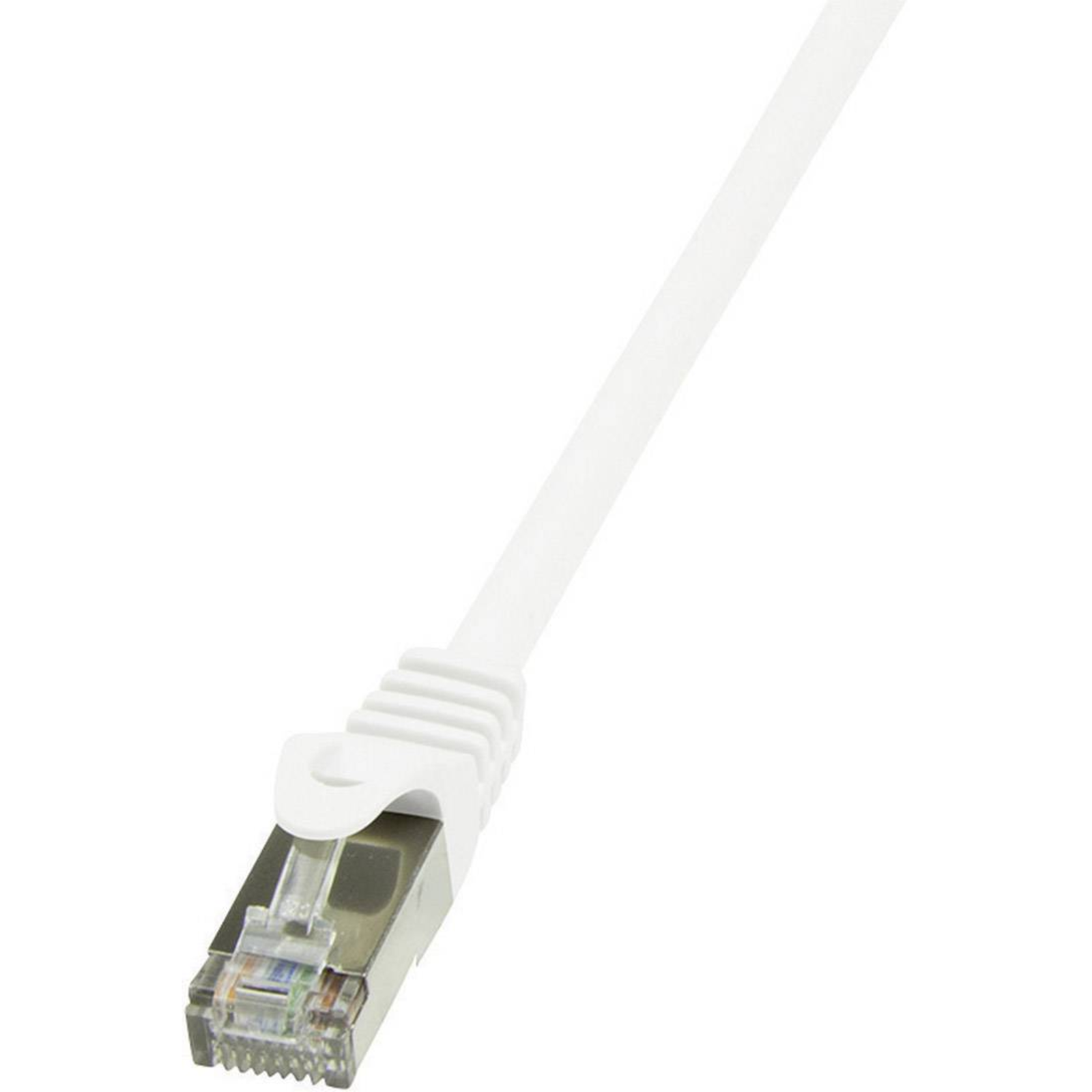 LogiLink CP2021S RJ45 Network Cable Patch CAT 6 F/UTP 0.50 M White with Snap-in Predection 1 Pc.