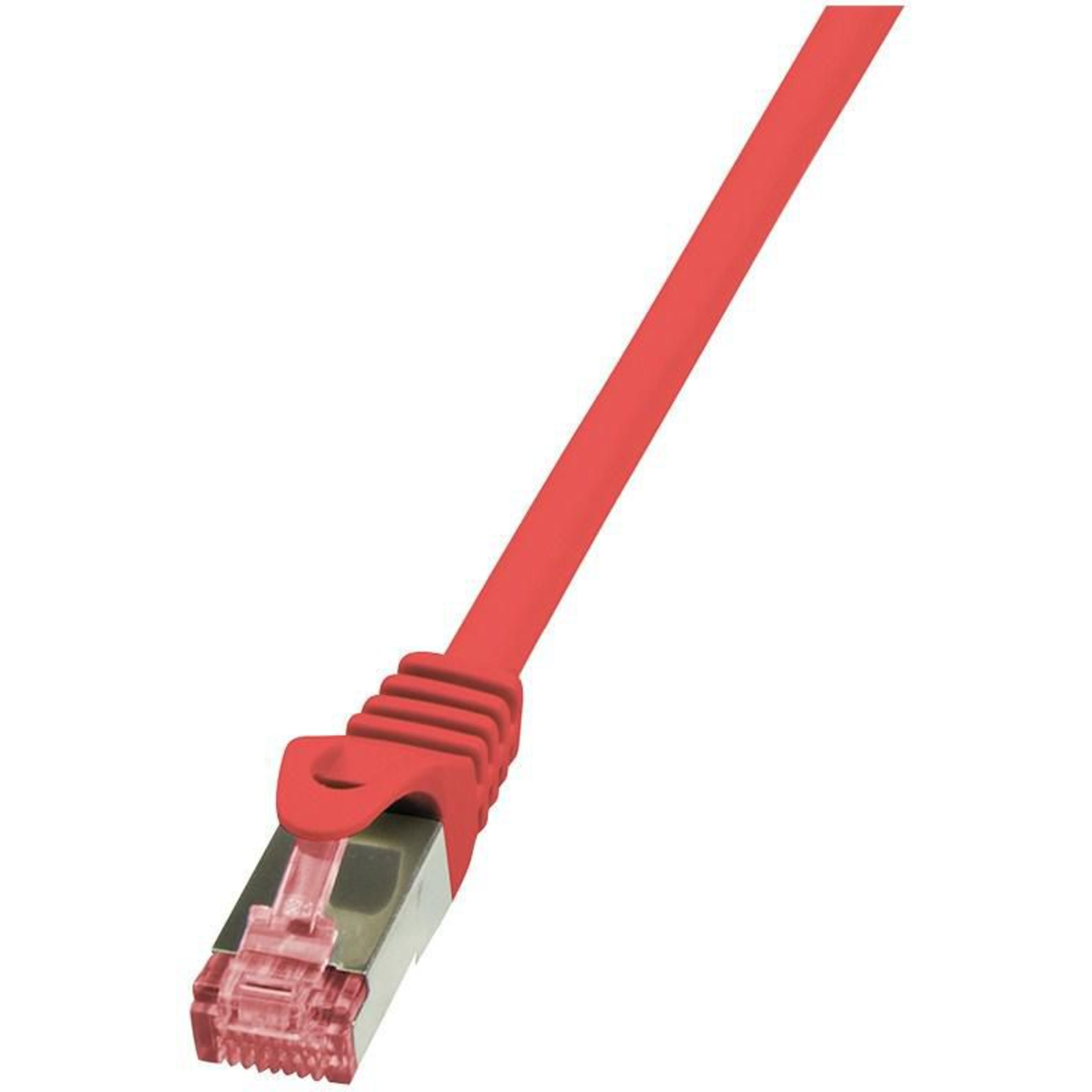LogiLink RJ45 Network Cable Patch CAT 6 S/FTP 0.50 M Red Flame Retardantsnap-in Predection 1 Pc.