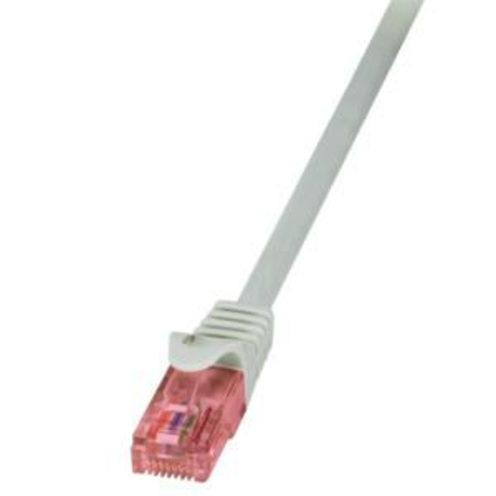 LogiLink RJ45 Network Cable Patch CAT 6 U/UTP 2.00 M Grey Flame Retardantsnap-in Nose Predection 1