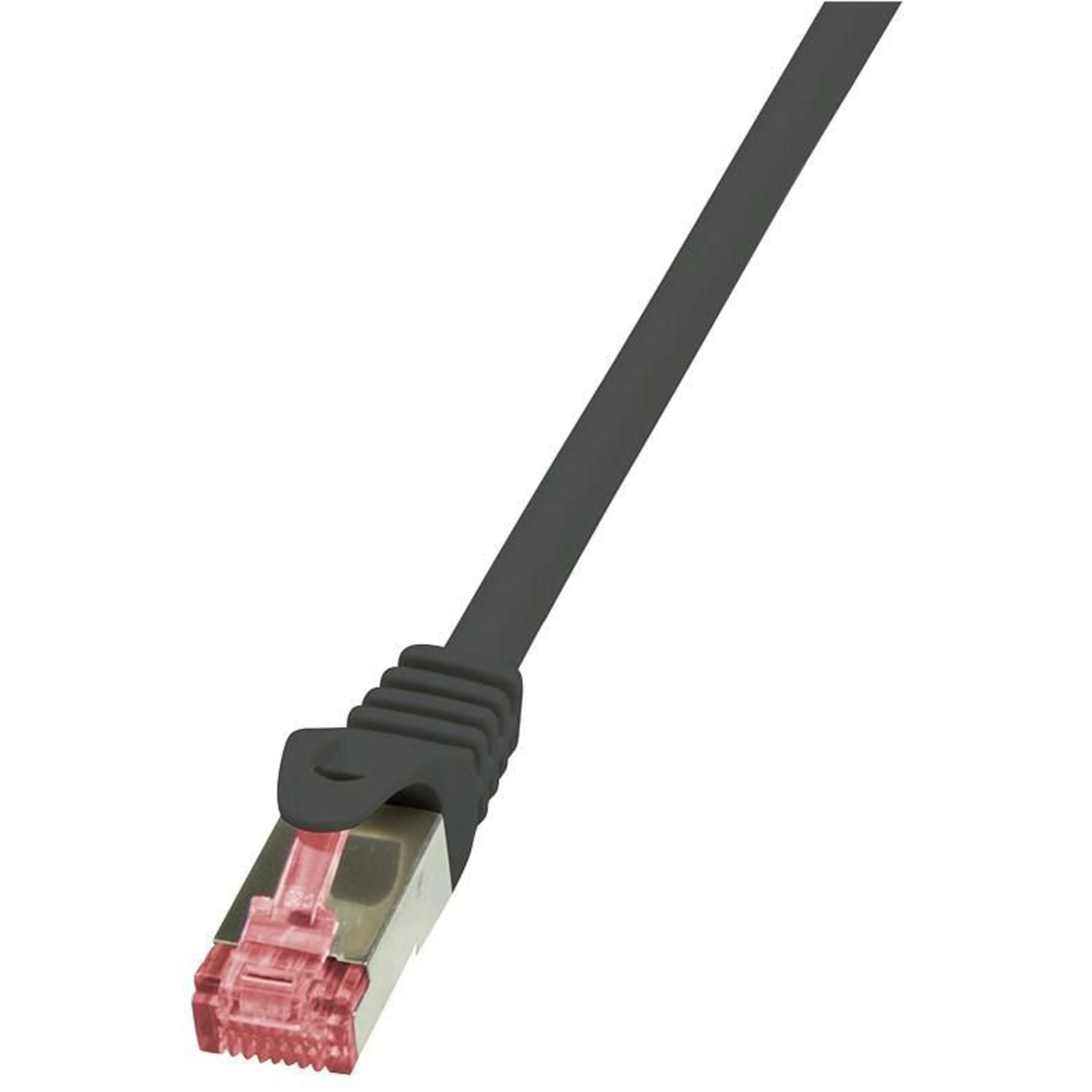LogiLink RJ45 Network Cable Patch CAT 6 S/FTP 3.00 M Black Flame Retardantsnap-in Nose Predection