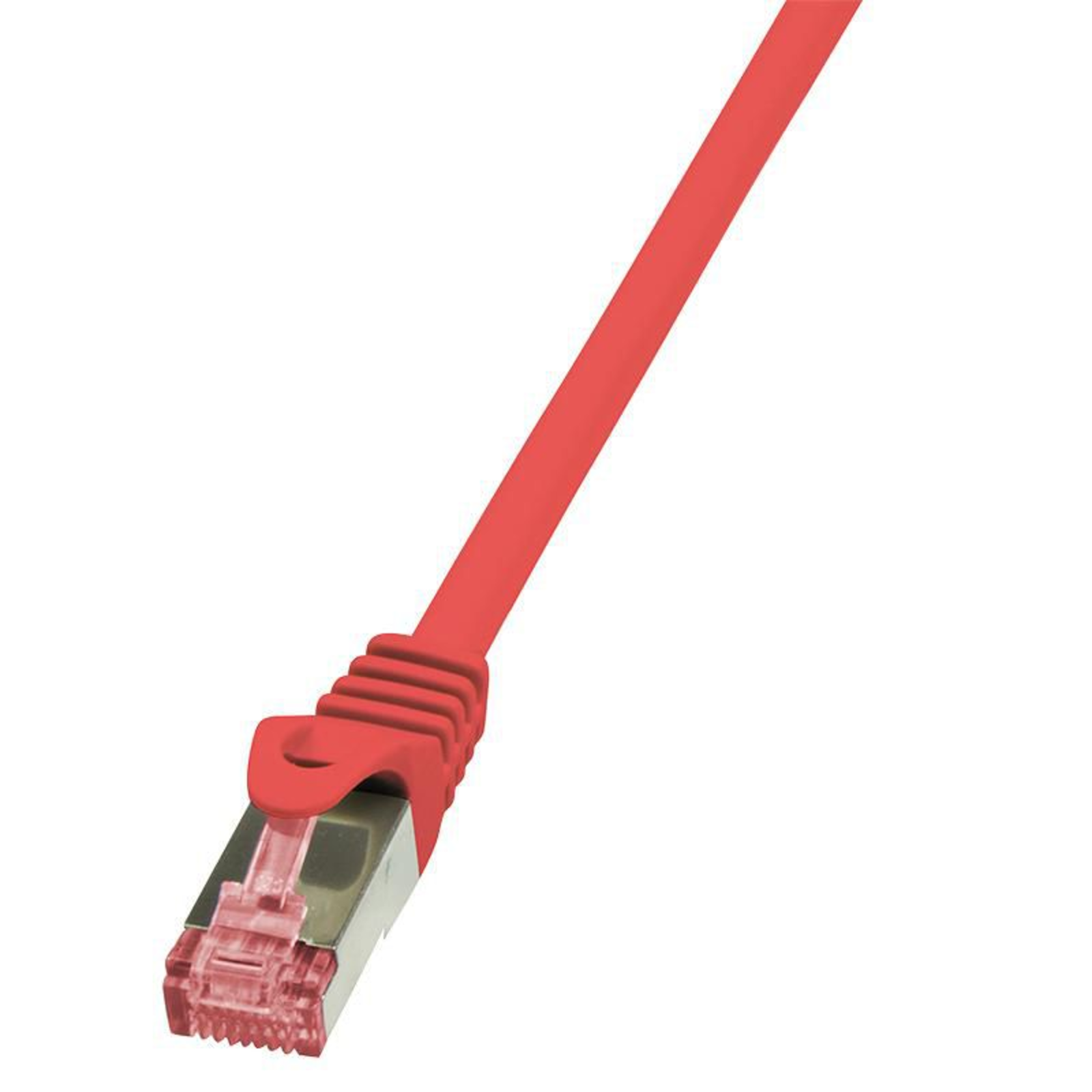 LogiLink RJ45 Network Cable Patch CAT 6 S/FTP 3.00 M Red Flame Retardantsnap-on Nose Predection 1