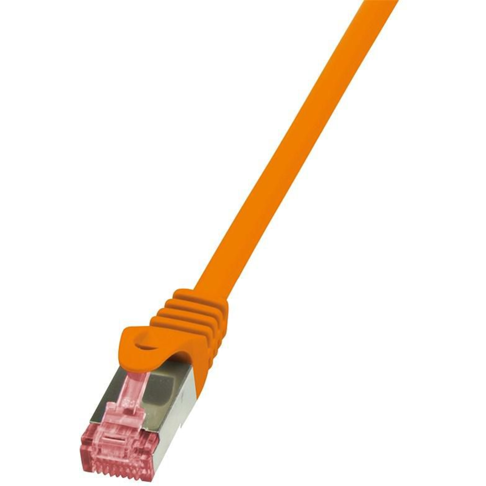 LogiLink RJ45 Network Cable Patch CAT 6 S/FTP 3.00 M orange Flame Retardantsnap-in Nose Predection