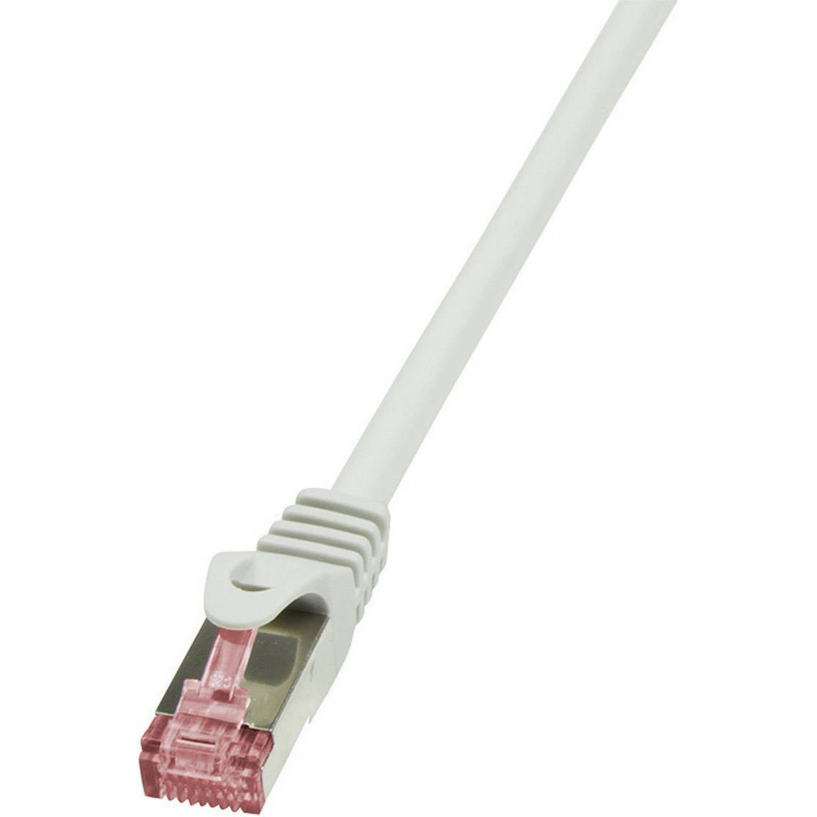 LogiLink RJ45 Network Cable Patch CAT 6 S/FTP 7.50 M Grey Flame Retardantsnap-in Predection 1 Pc.