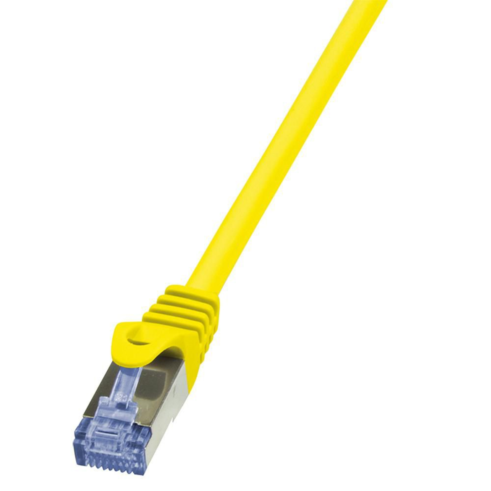 LogiLink RJ45 Network Cable Patch CAT 6a S/FTP 1.00 M Yellow Flame Retardantsnap-in Predection 1 Pc.