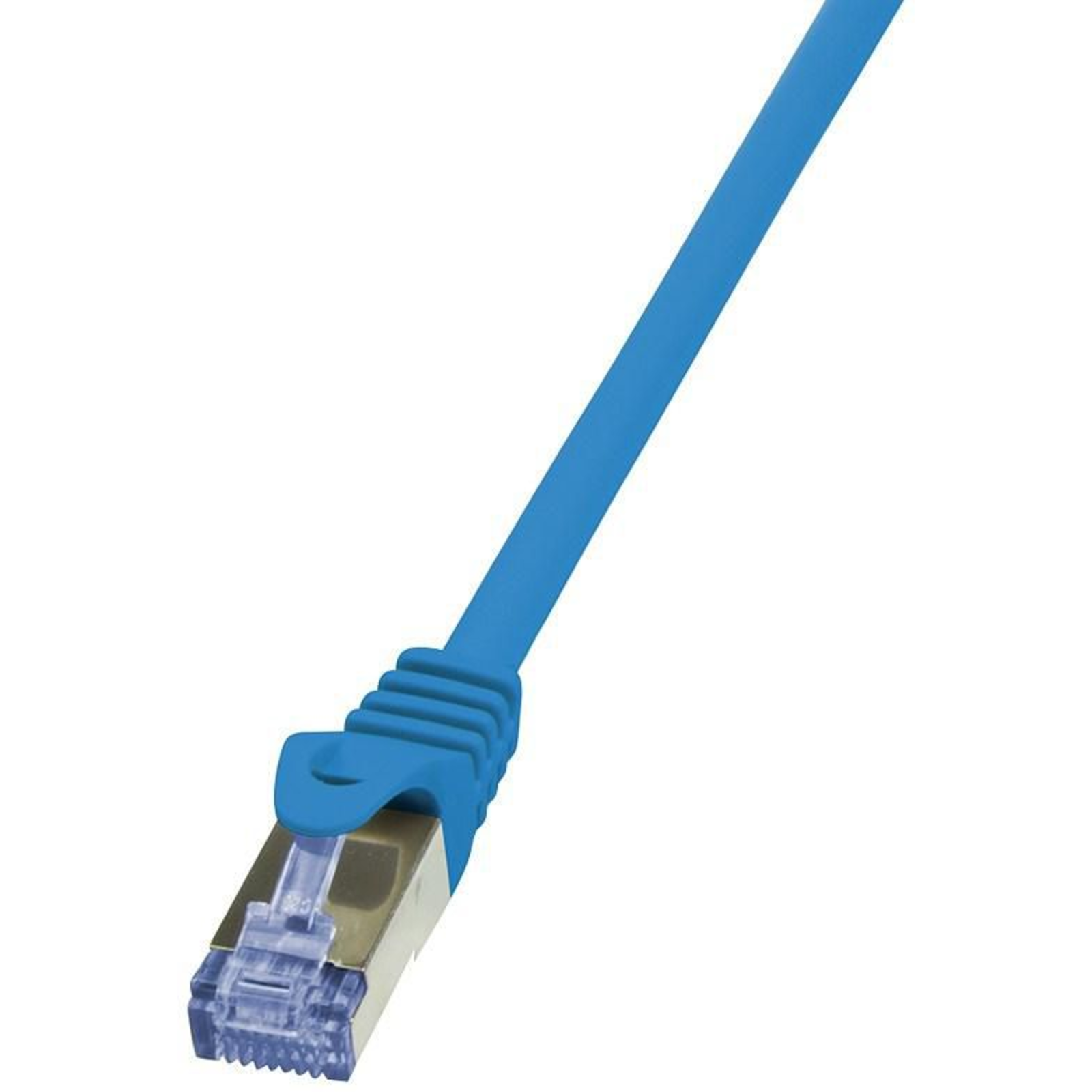 LogiLink RJ45 Network Cable Patch CAT 6a S/FTP 5.00 M Blue Flame Retardantsnap-in Predection 1 Pc.