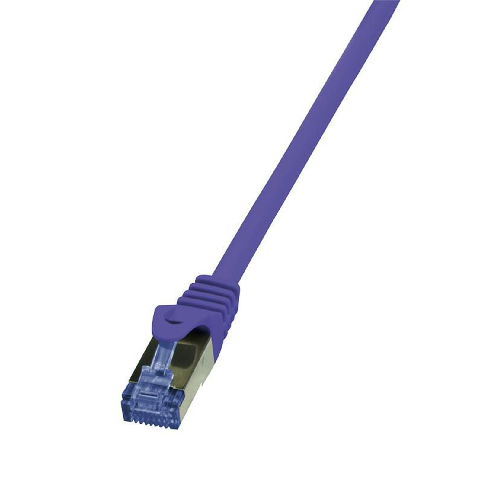 LogiLink RJ45 Network Cable Patch CAT 6a S/FTP 10.00 M Purple Flame Retardant Halogen-freesnap-in