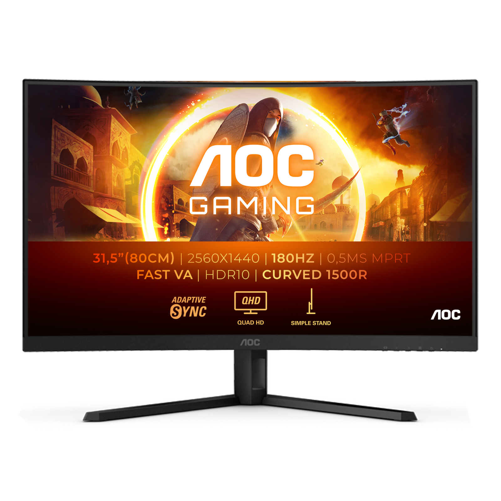AOC Gaming CQ32G4VE LED Monitor (27inch ) 2560 X 1440