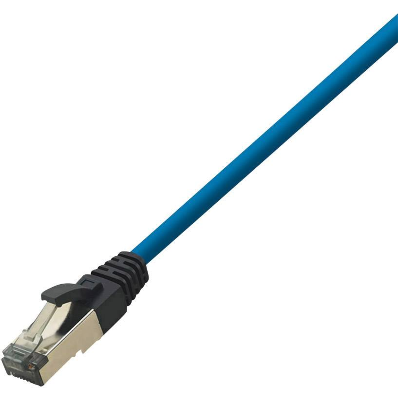 LogiLink CQ8026S RJ45 Network Cable Patch Cable CAT 8.1 S/FTP 0.50 M Blue Halogen-free 1 Pc.