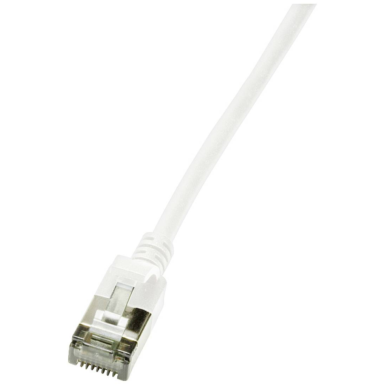 LogiLink RJ45 Network Cable Patch CAT 6a U/FTP 1.50 M White Extremely Thin Flame-retardant Flexible