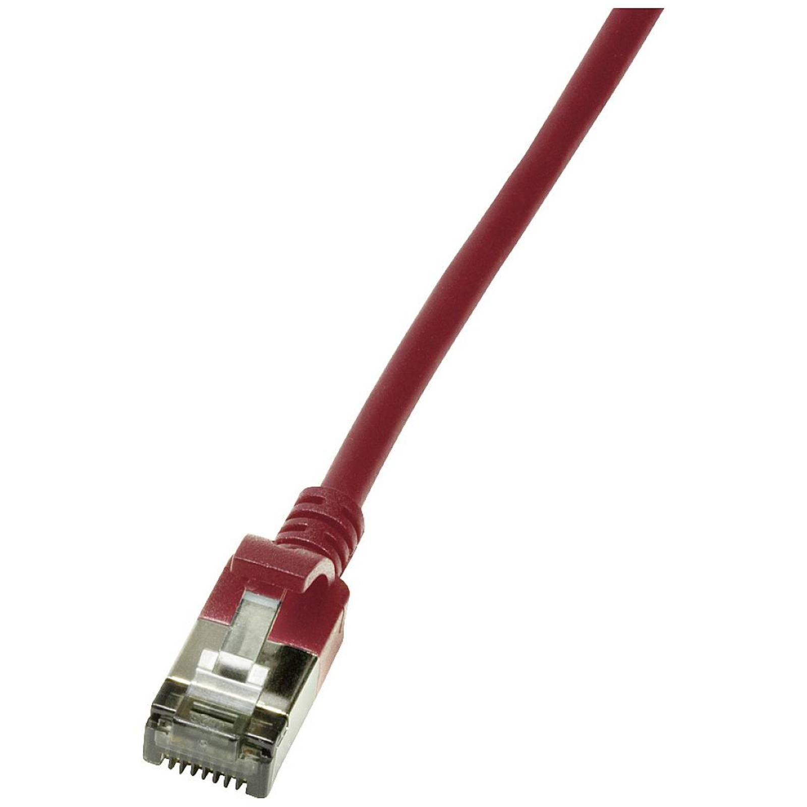 LogiLink RJ45 Network Cable Patch CAT 6a U/FTP 2.00 M Red Extremely Thin Flame-retardant Flexible