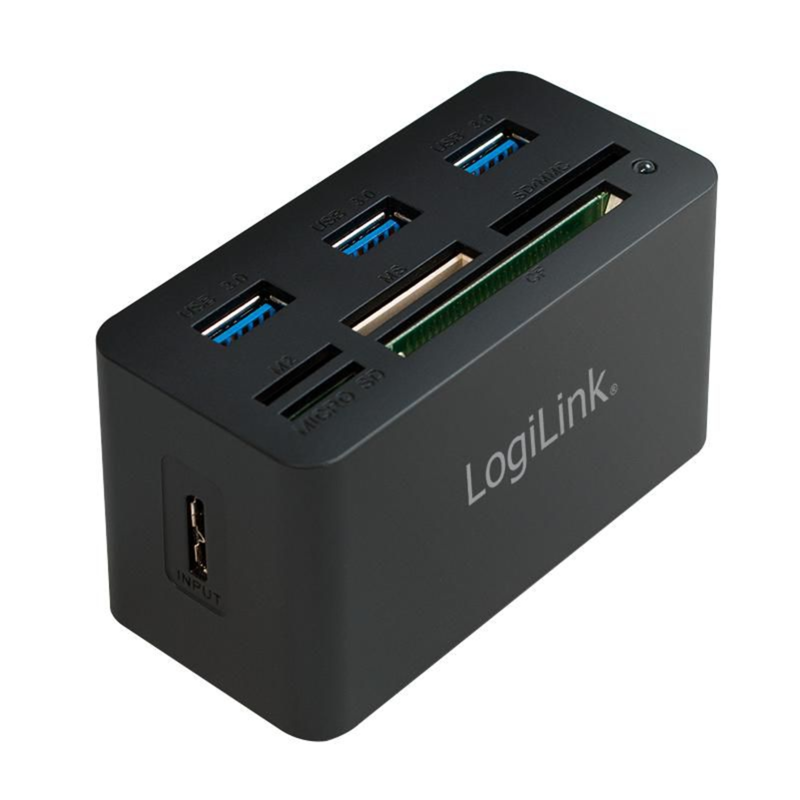 LogiLink USB 3.0 Hub All-in-One Card Reader Hub 3 USB Ports