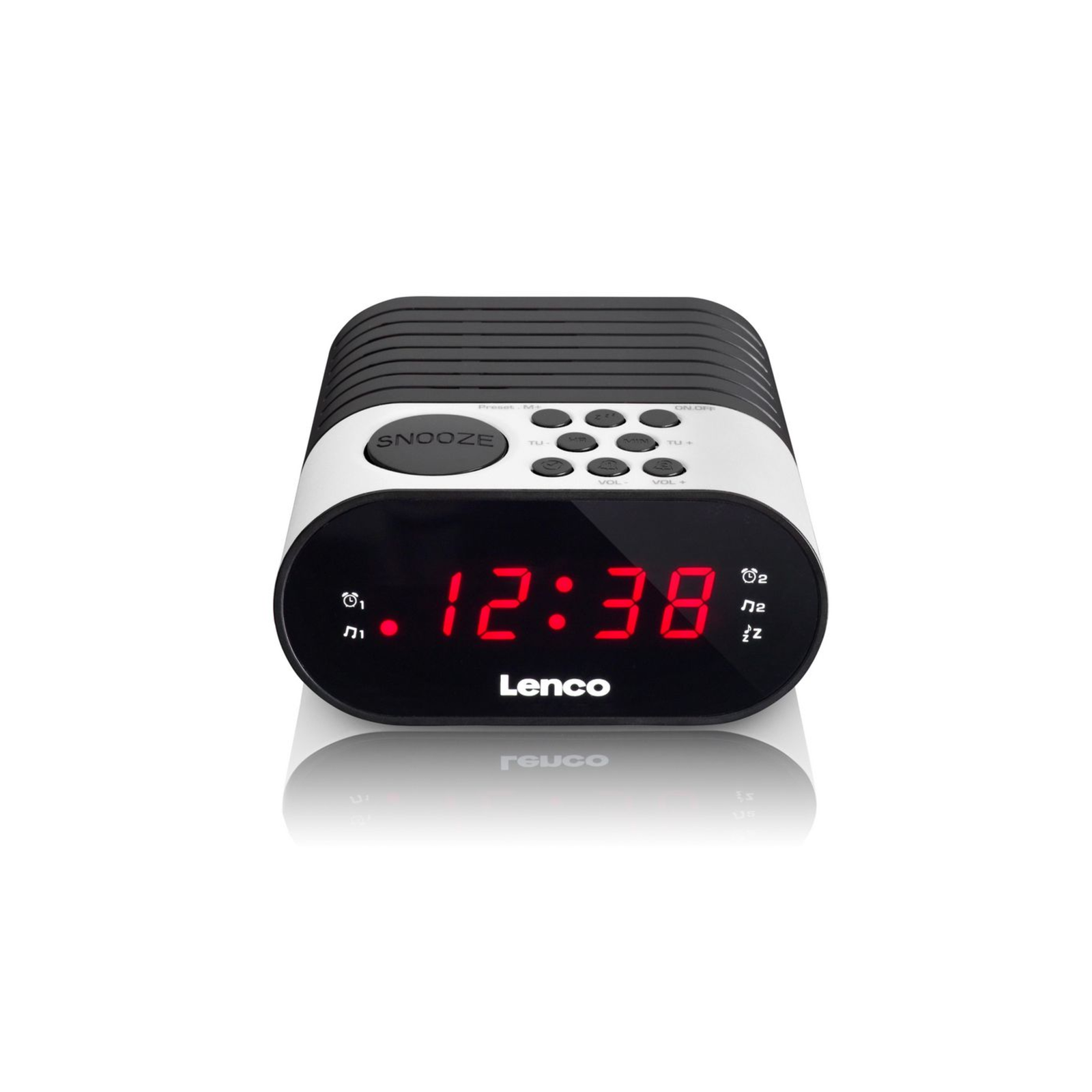 Lenco CR-07 White Clock Radio