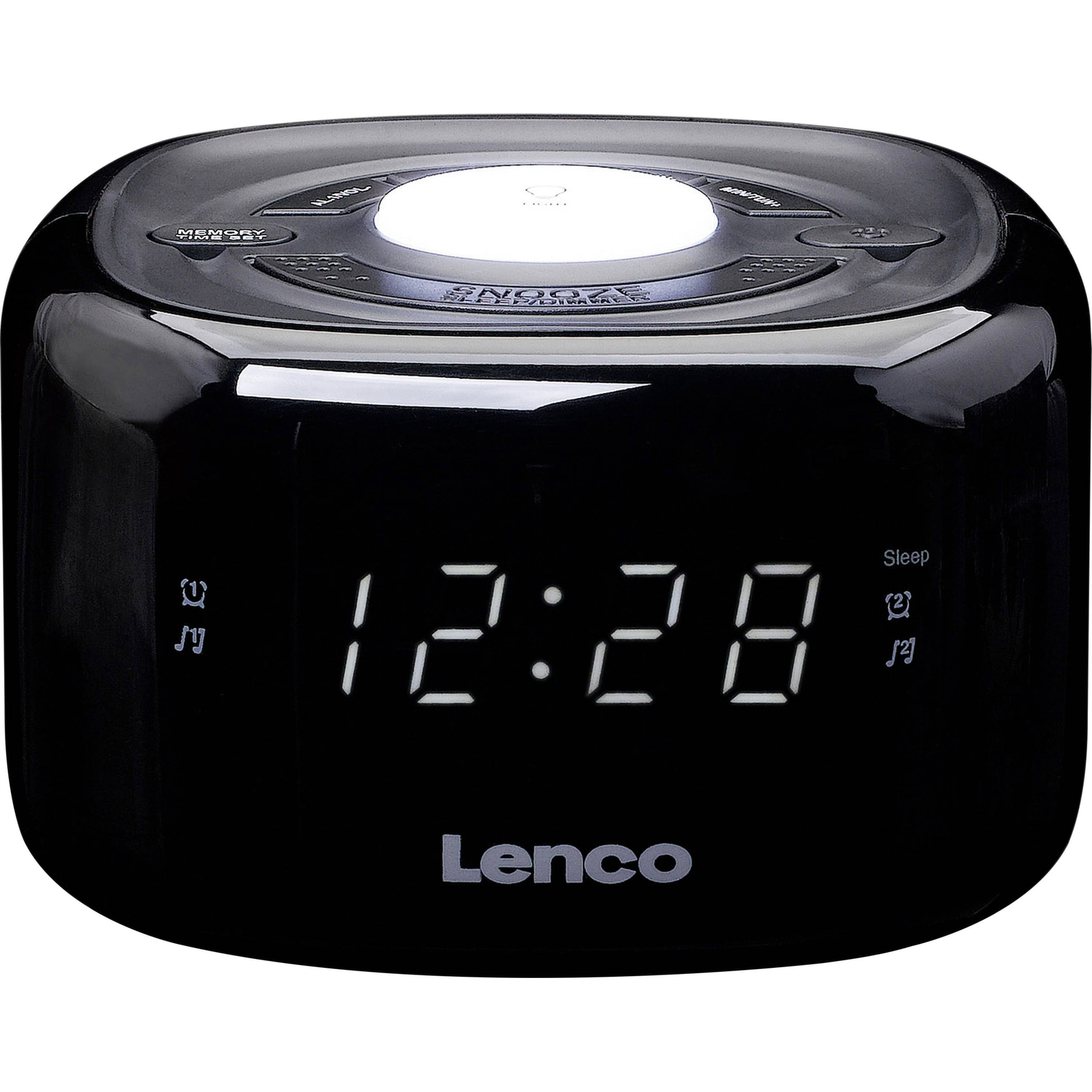 Lenco CR-12 Radio Clock Black