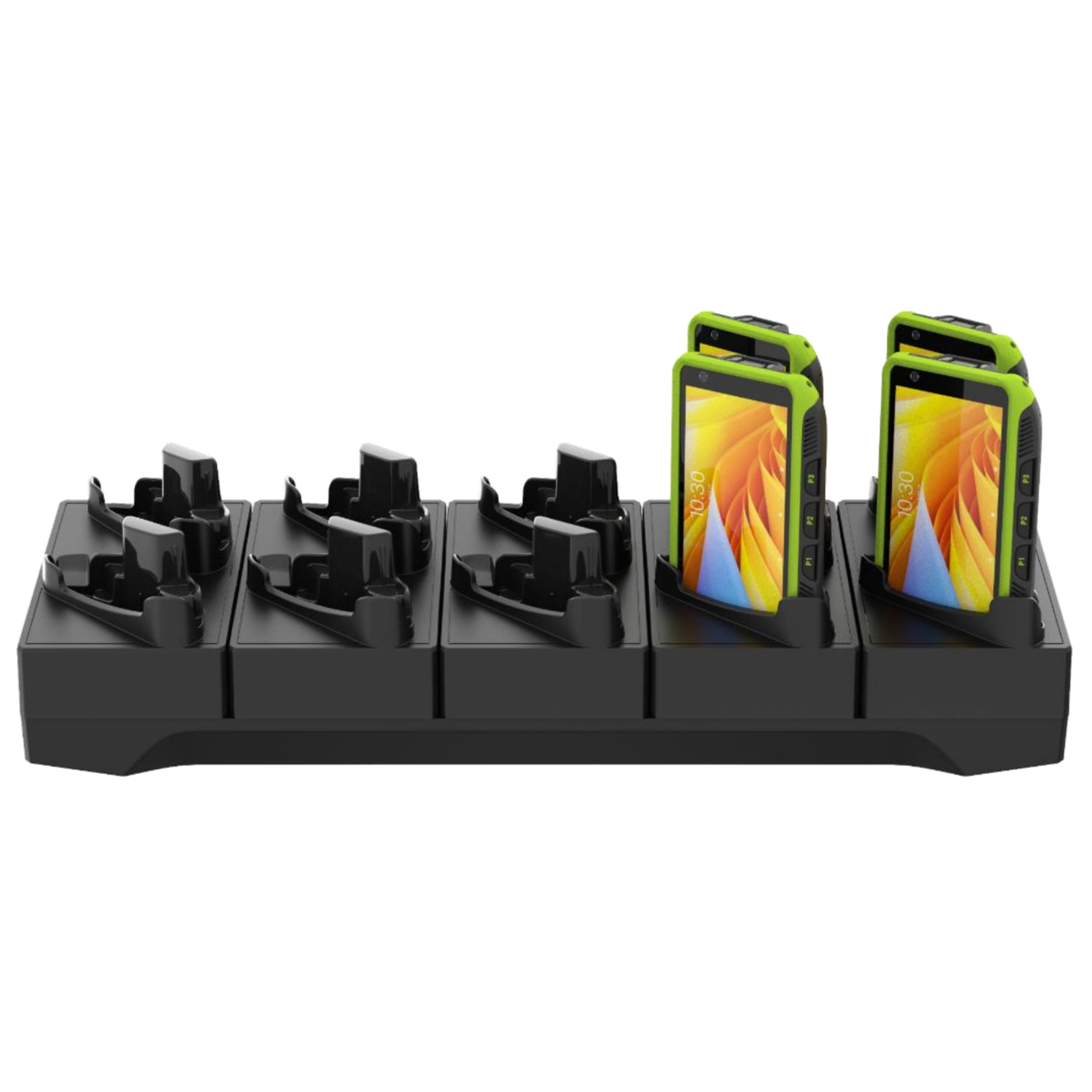 Zebra 10-Slot Charge Only Cradle Charges up to 10 Devices Order Separately Power Supply AC And DC