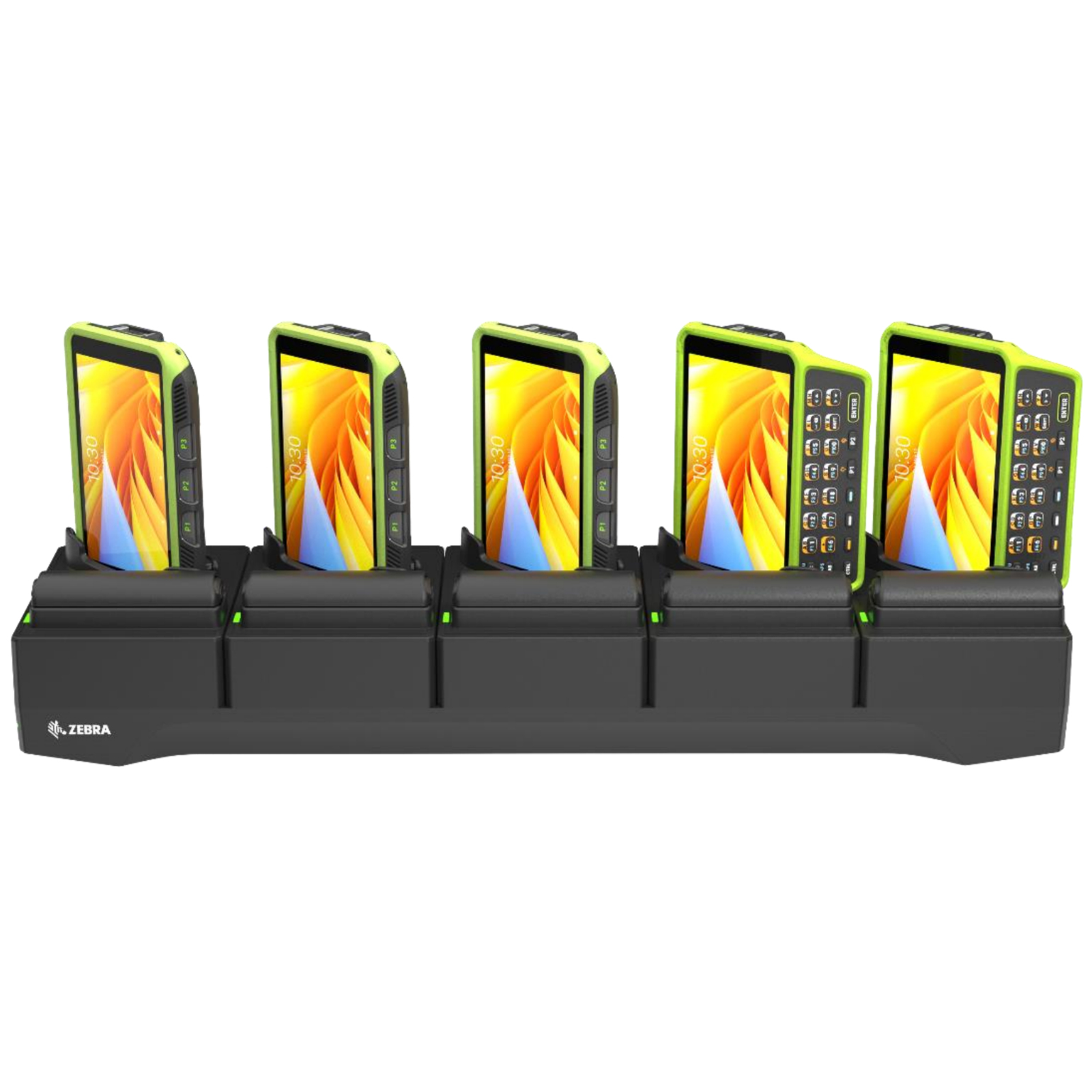Zebra 5-Slot Ethernet Cradle Charges up to 5 Devices And 5 Spare Batteries