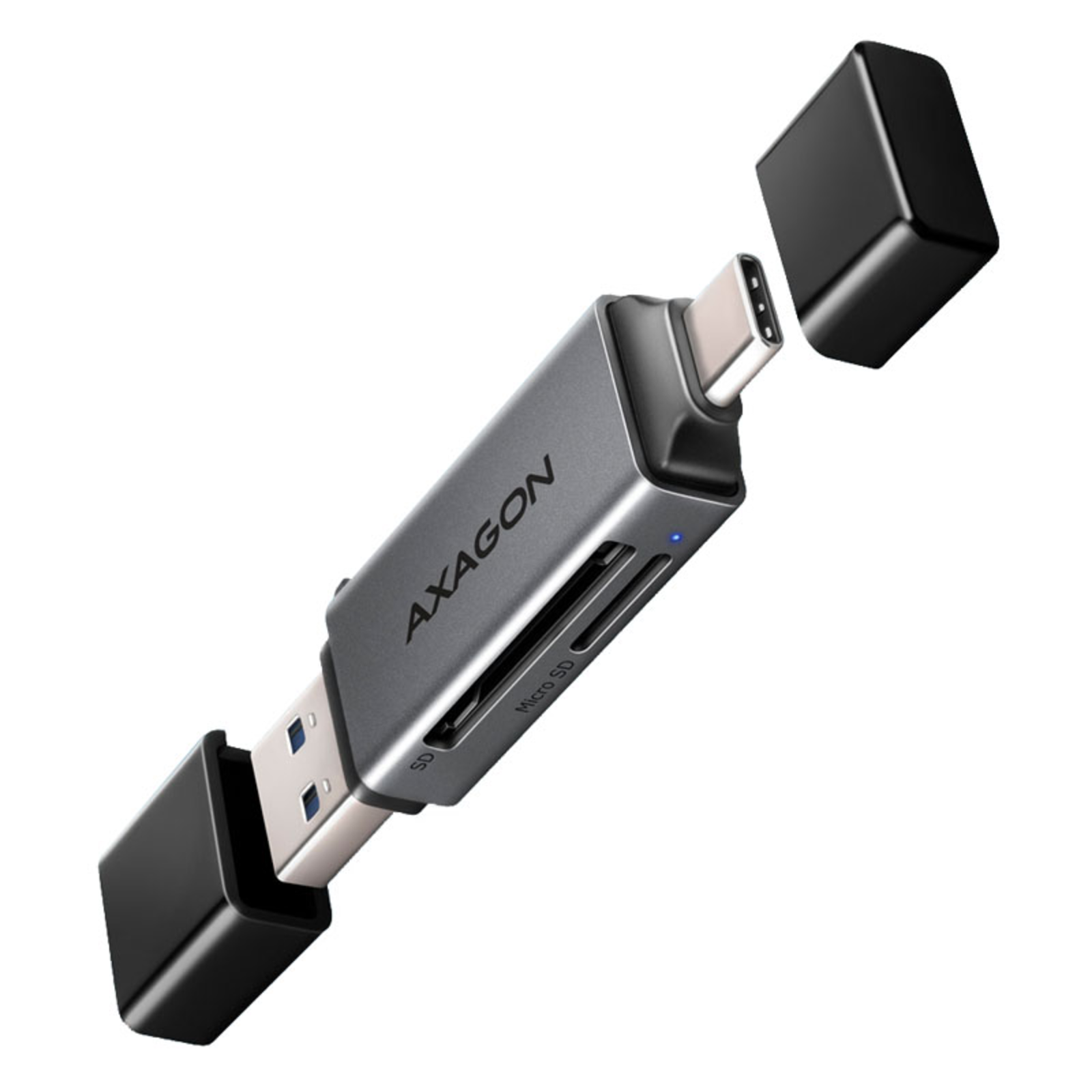 Axagon CRE-DAC USB-C 3.2 Card Reader (Grey)