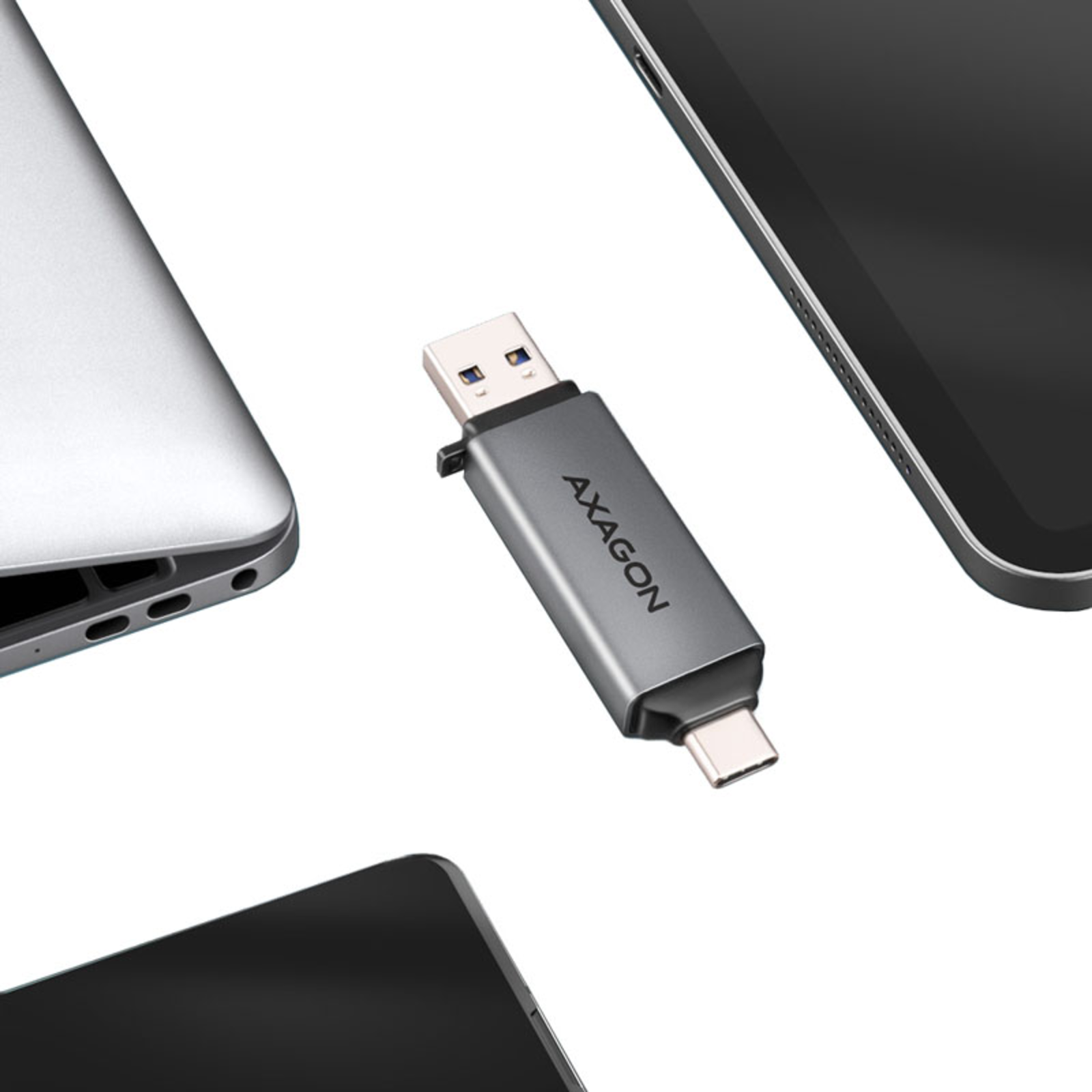 Axagon CRE-DAC USB-C 3.2 Card Reader (Grey)