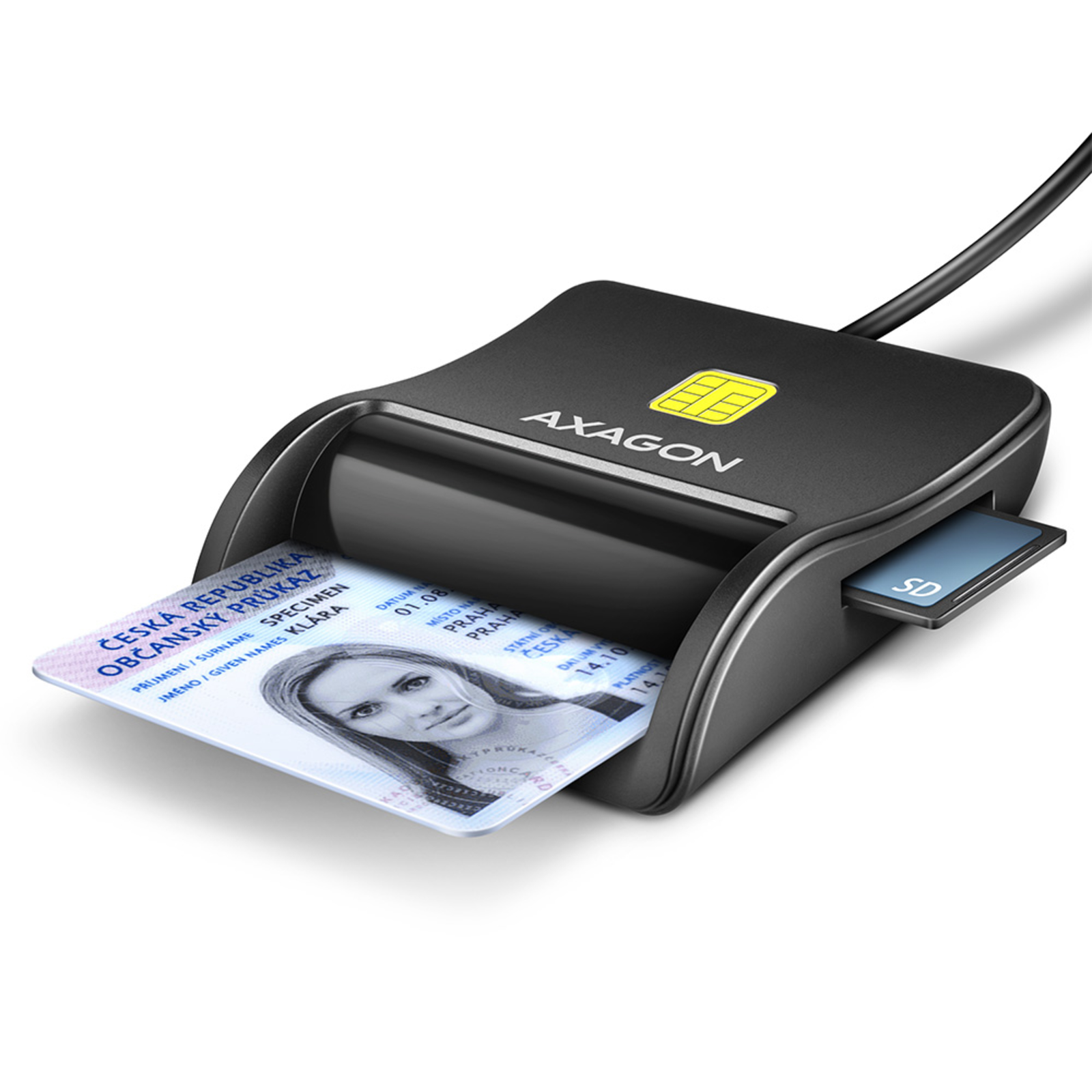 Axagon CRE-SM3SD USB 2.0 Smart Card Reader