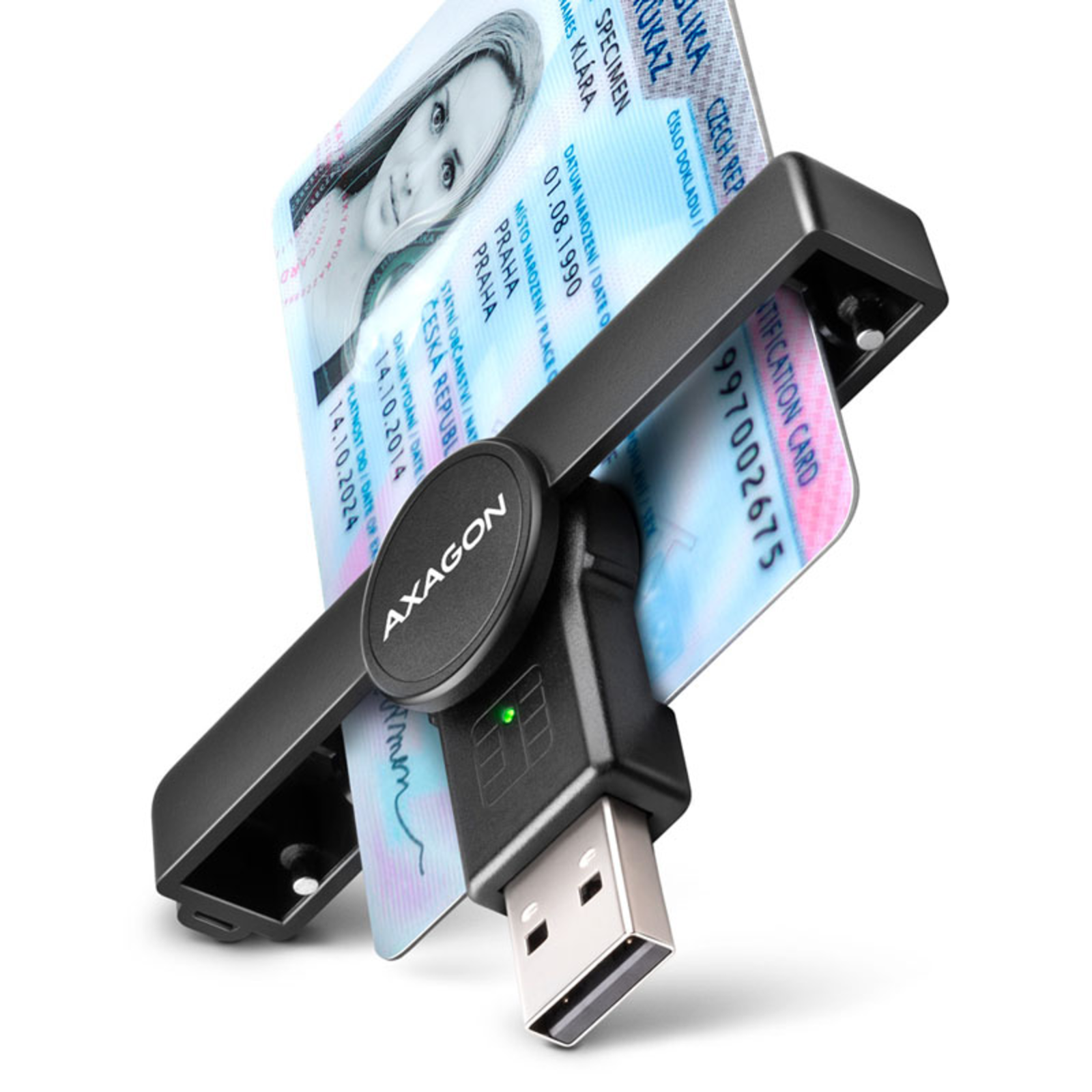 Axagon CRE-SMPA USB Smart Card PocketReader