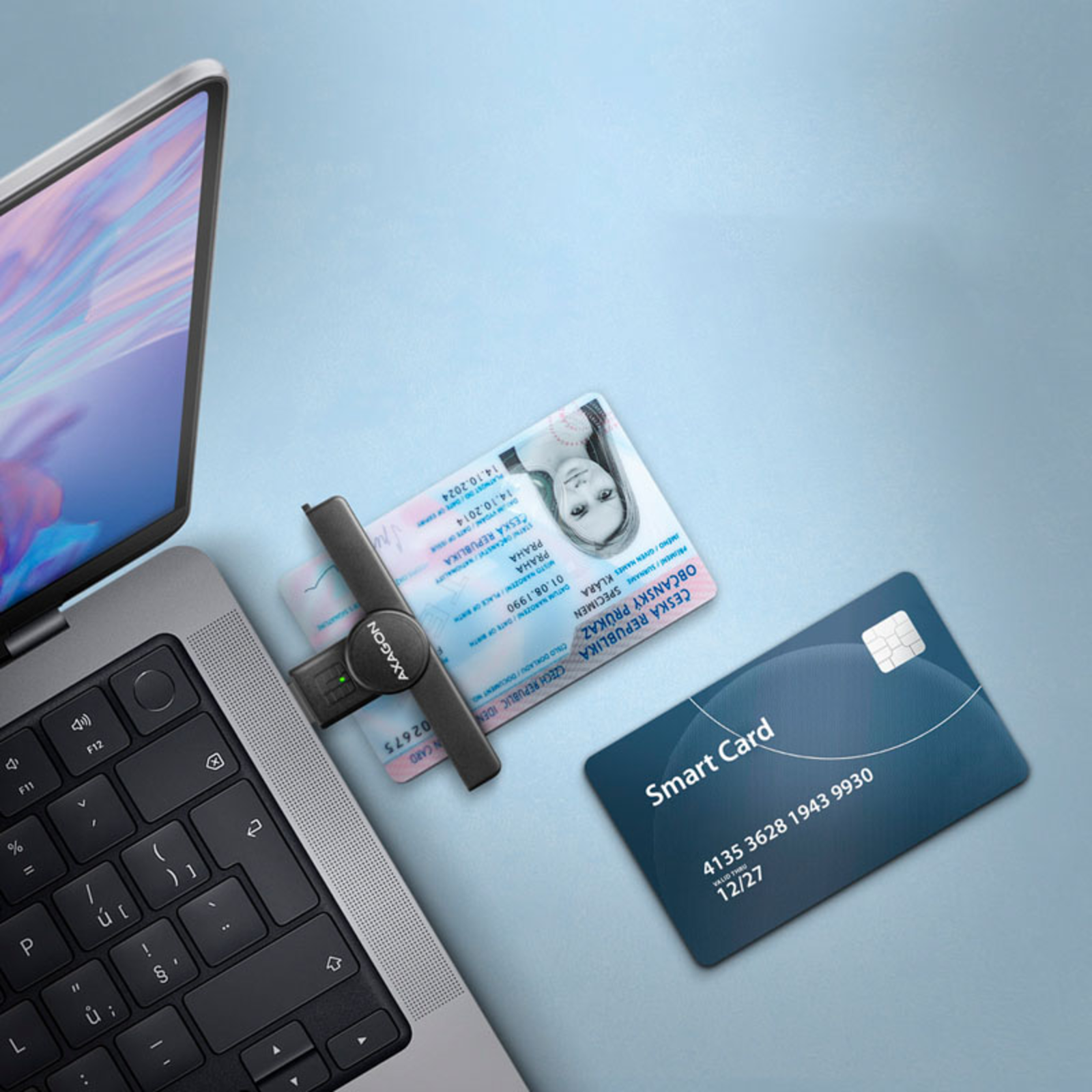 Axagon CRE-SMPA USB Smart Card PocketReader