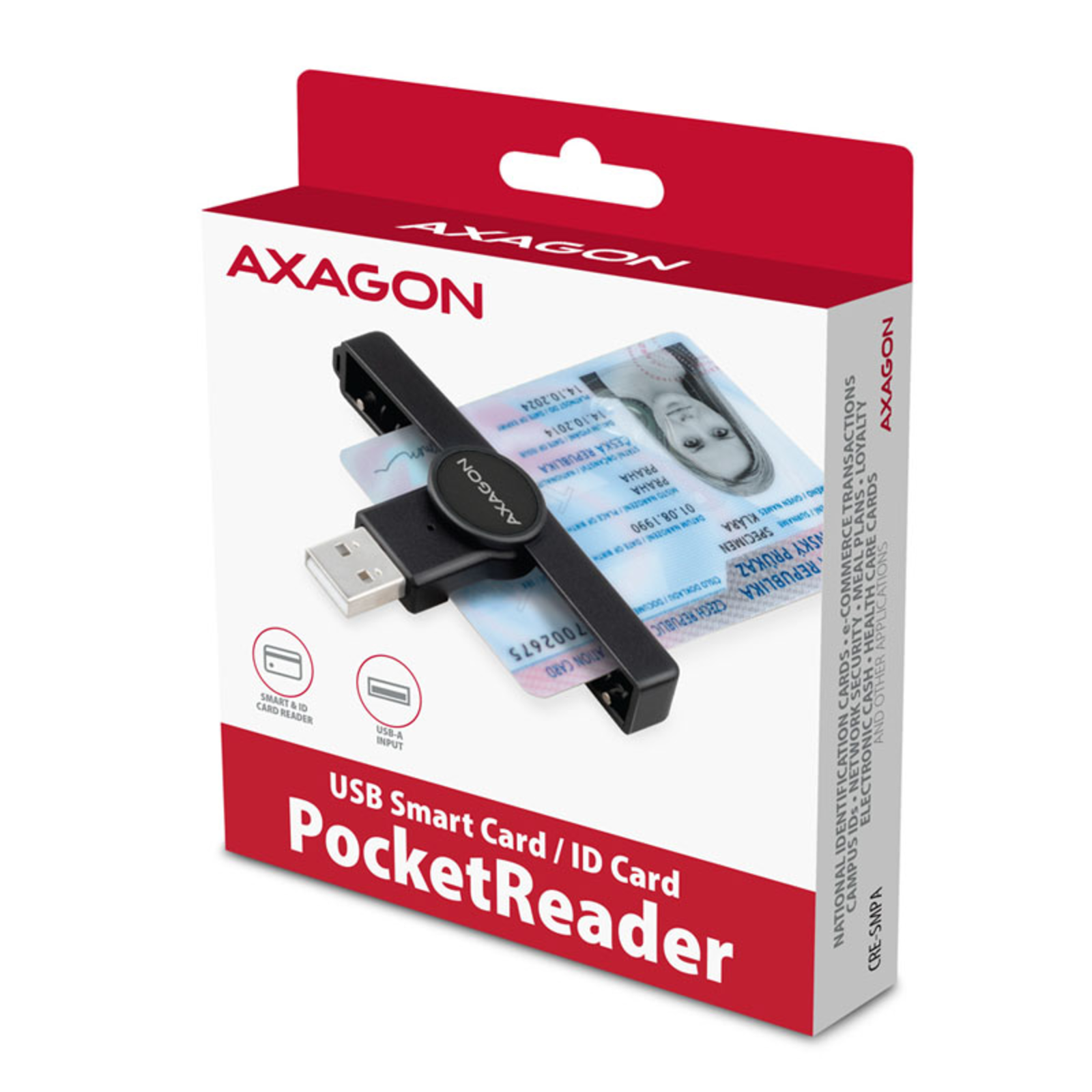 Axagon CRE-SMPA USB Smart Card PocketReader