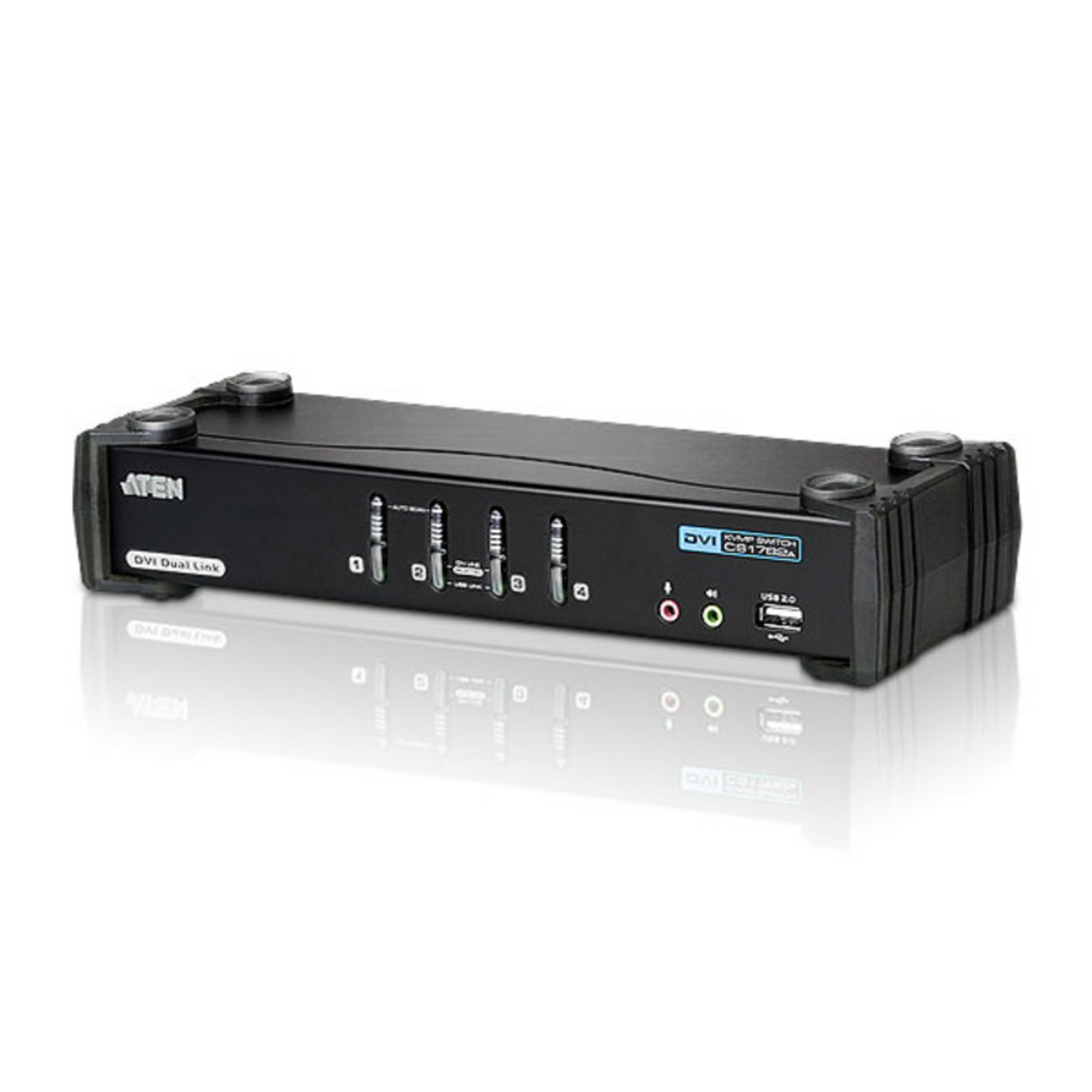 ATEN KVM Switch 4 Port USB 2.0 DVI Audio