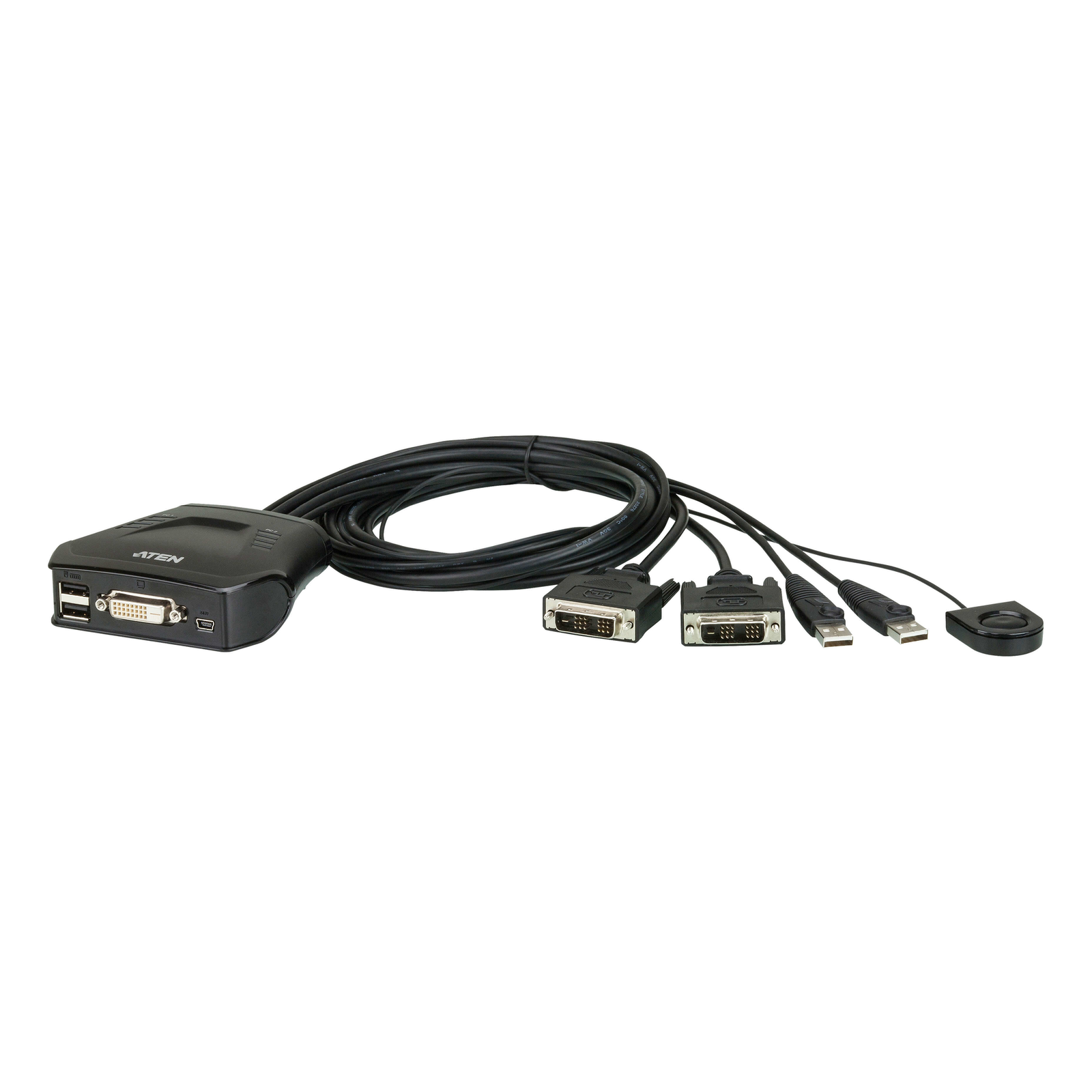 ATEN CS22D-AT 2-port KVM Switch DVI USB 1920 X 1200 Pixels