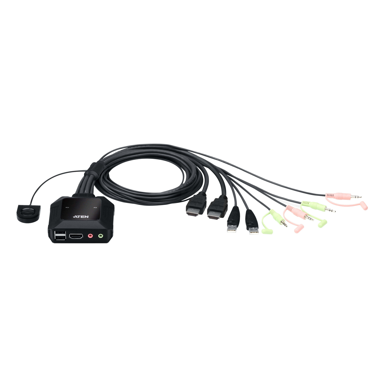 ATEN KVM Switch CS22H-AT 2 Port USB 4K HDMI Cable