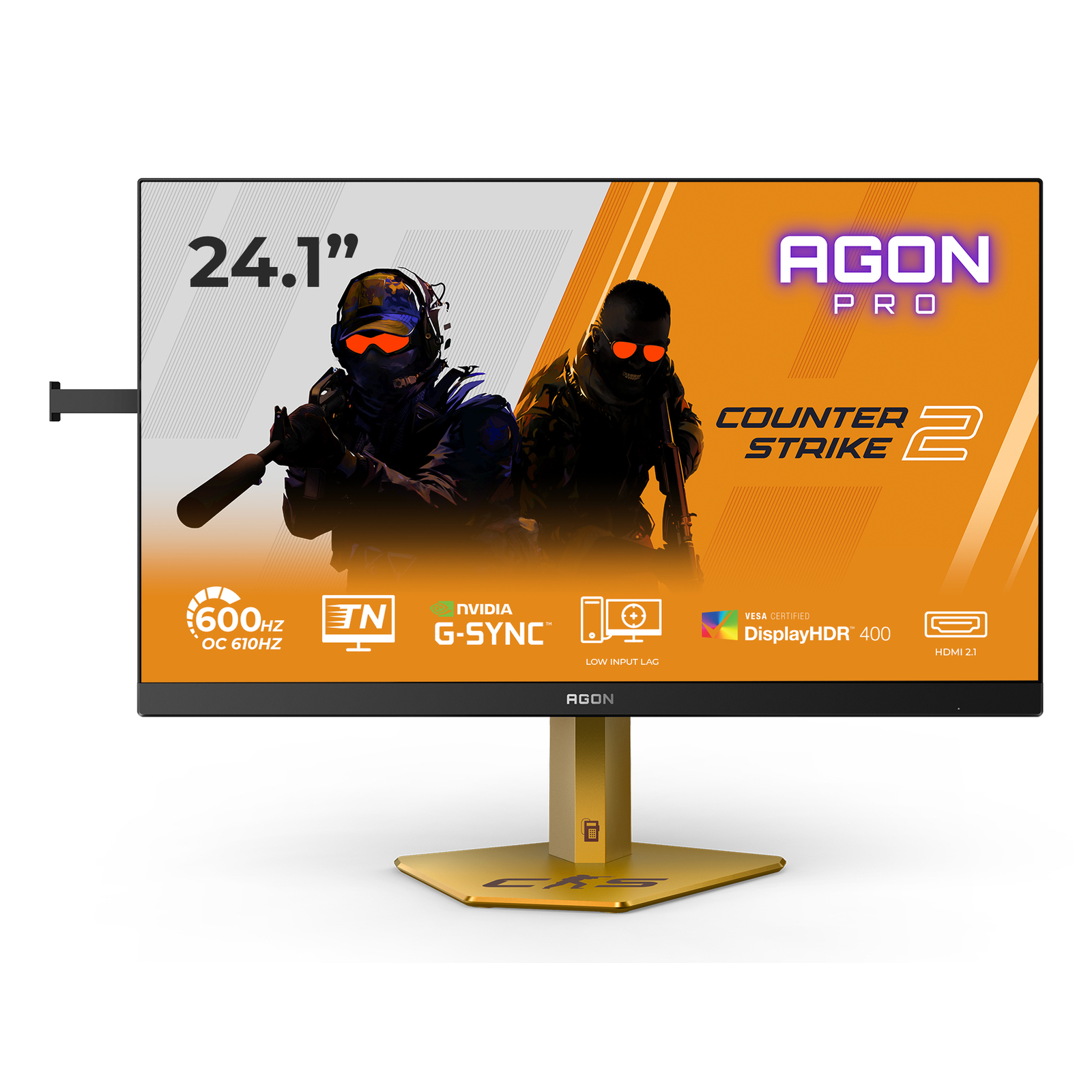 AOC Agon Pro CS24A Gaming Monitor 24-inch Full HD 610Hz TN Esports Panel G-Sync Height Adjustment